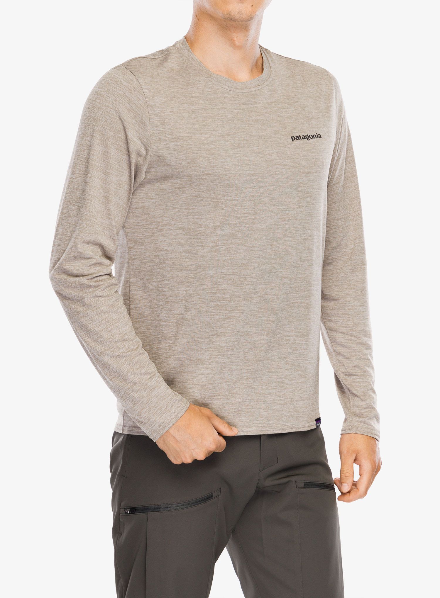 Longsleeve Patagonia L/S Cap Cool Daily Graphic Shirt Waters - fitz roy trout seabird grey