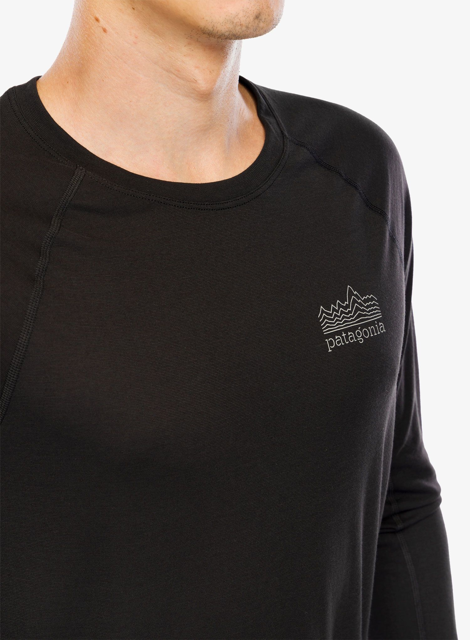 Mikina bez kapuce Patagonia L/S Cap Cool Trail Graphic Shirt - strata stencil black