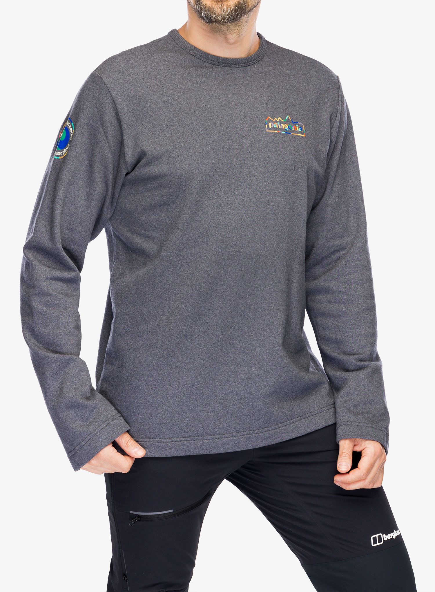 Mikina bez kapuce Patagonia LW Unity Fitz Wildrise Crew - ink black