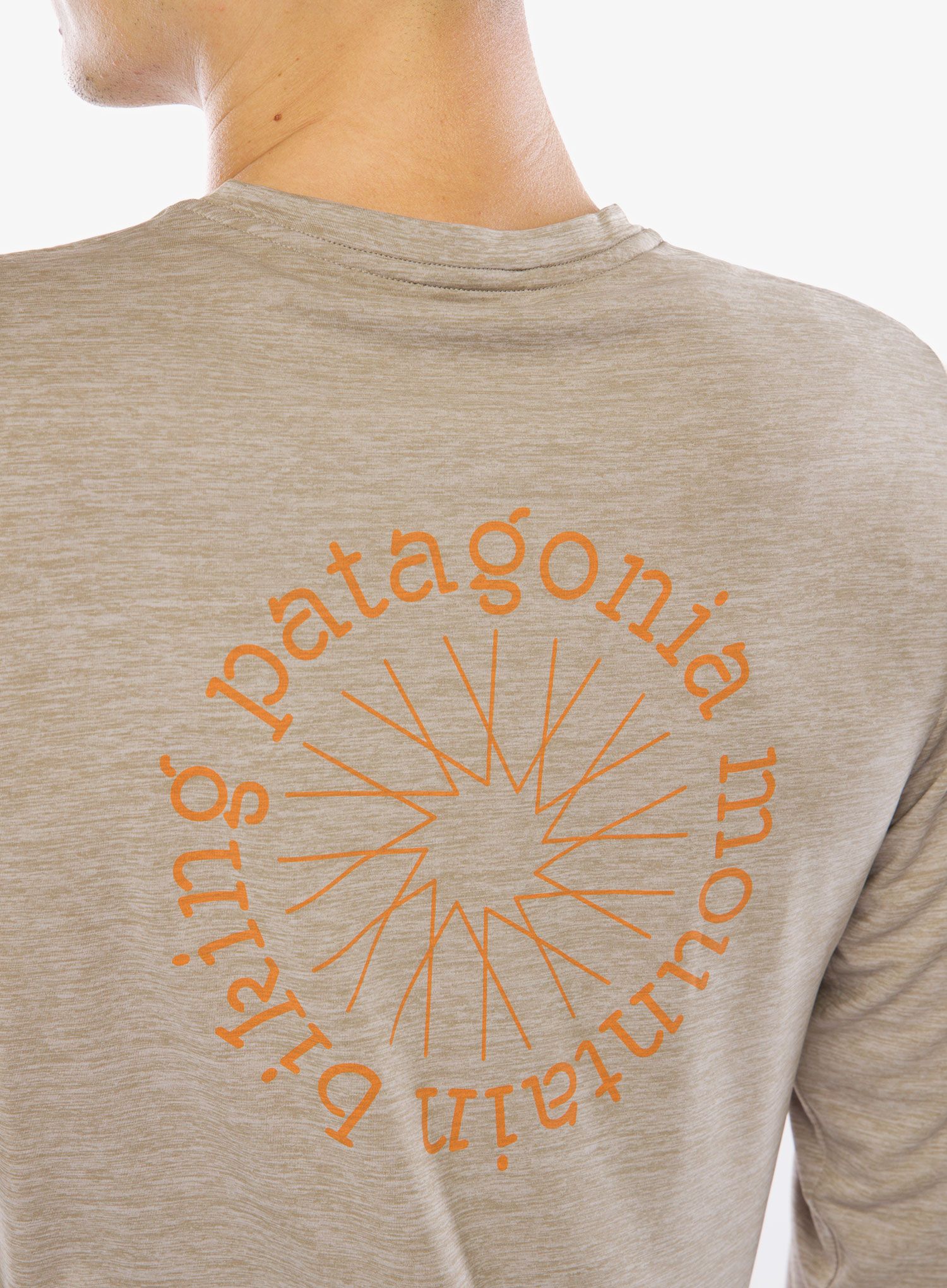 Longsleeve Patagonia L/S Cap Cool Daily Graphic Shirt Lands - spoke stencil seabird grey