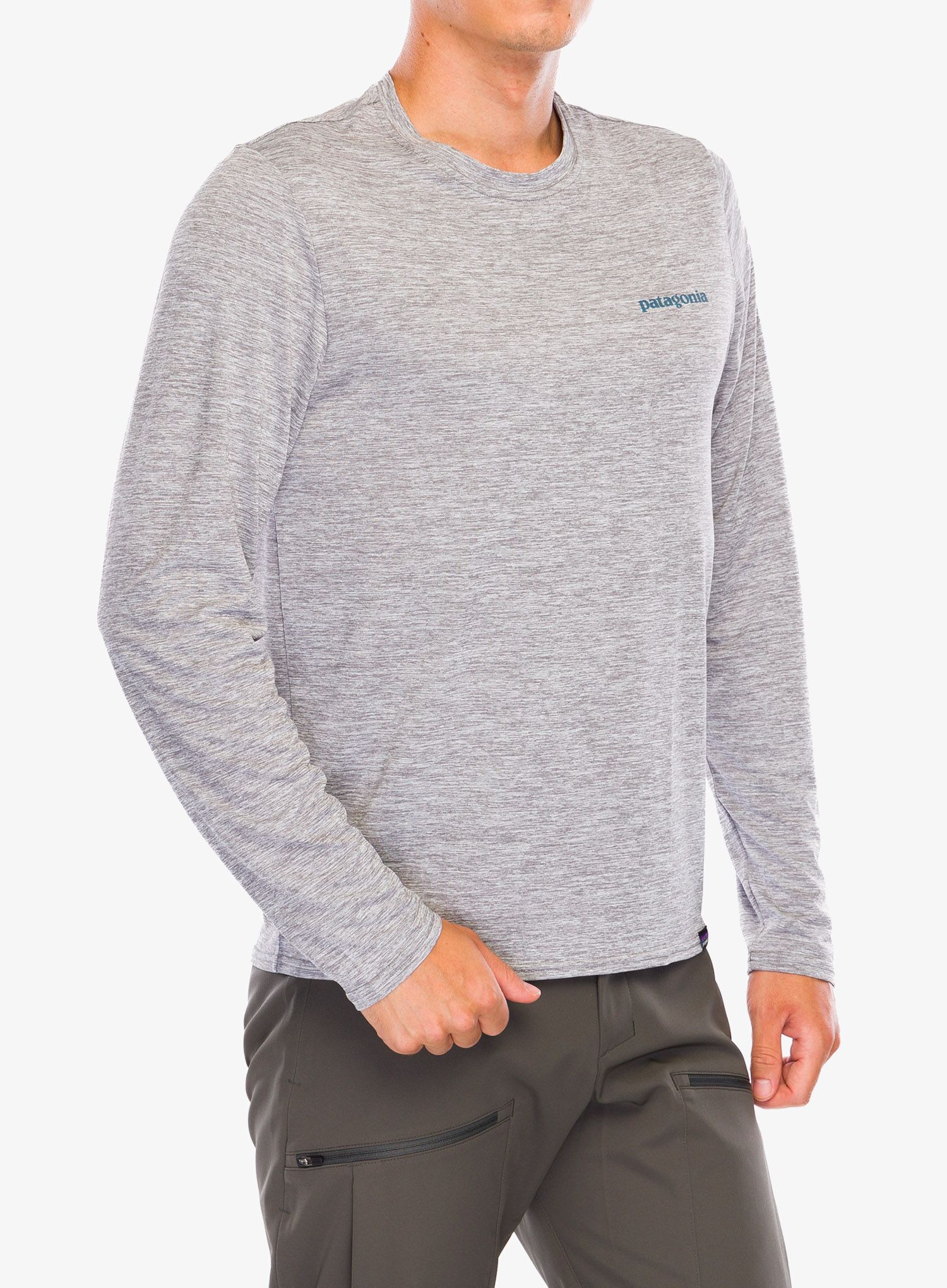 Longsleeve Patagonia L/S Cap Cool Daily Graphic Shirt Waters - abelone blue/feather grey