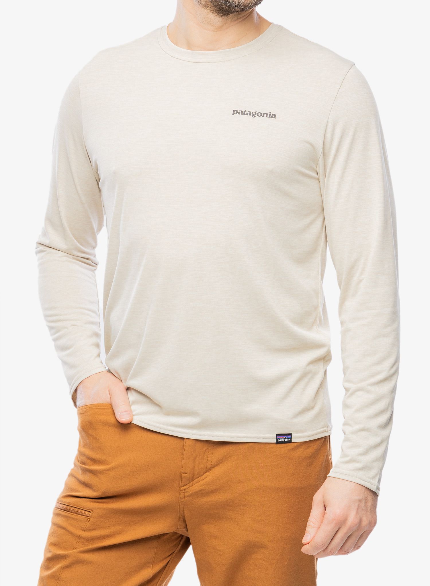 Mikina bez kapuce Patagonia L/S Cap Cool Daily Graphic Shirt Waters - fitz roy/pumice