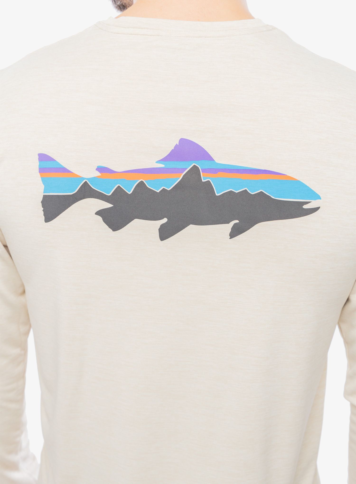 Mikina bez kapuce Patagonia L/S Cap Cool Daily Graphic Shirt Waters - fitz roy/pumice