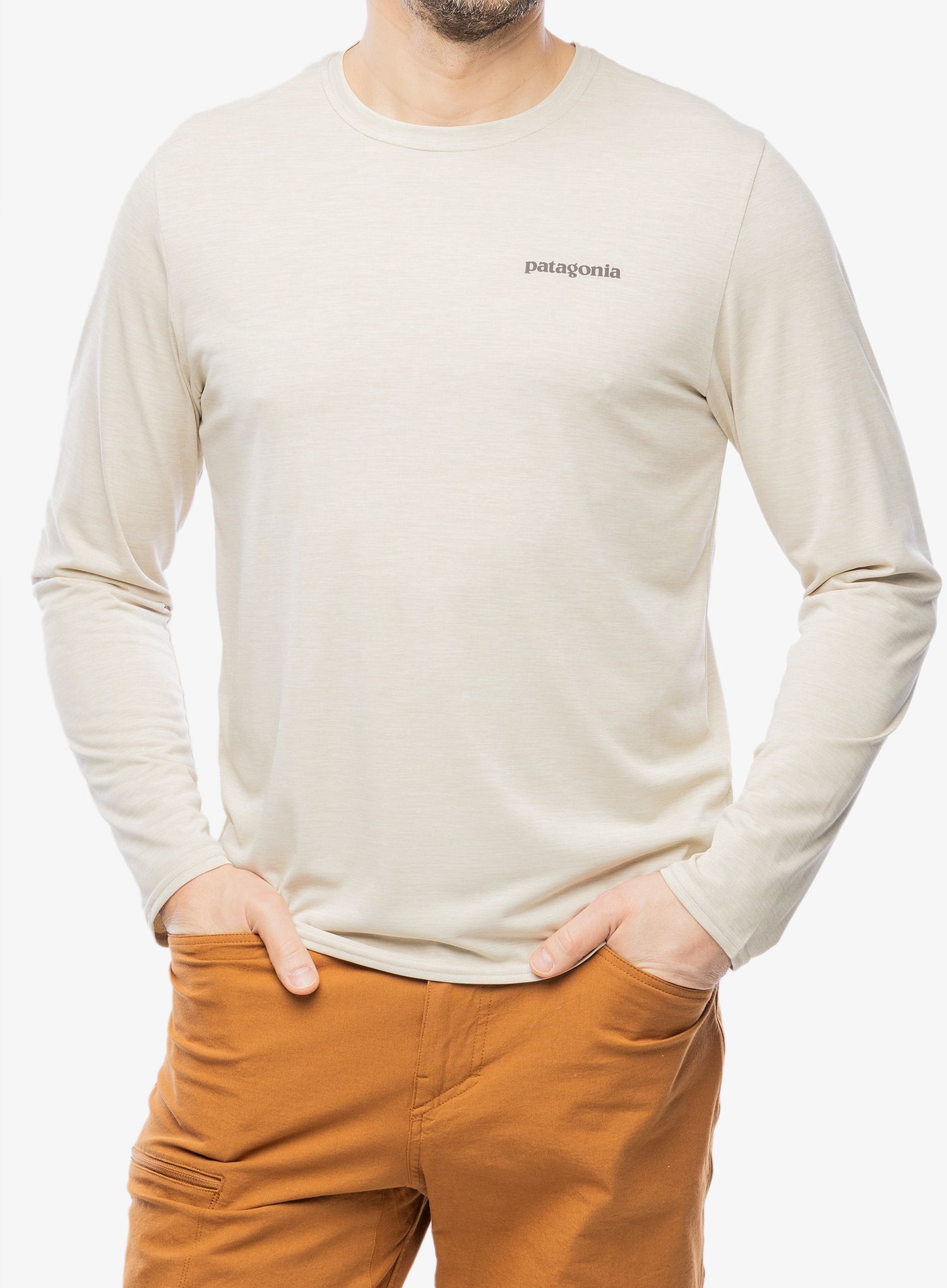 Mikina bez kapuce Patagonia L/S Cap Cool Daily Graphic Shirt Waters - fitz roy/pumice