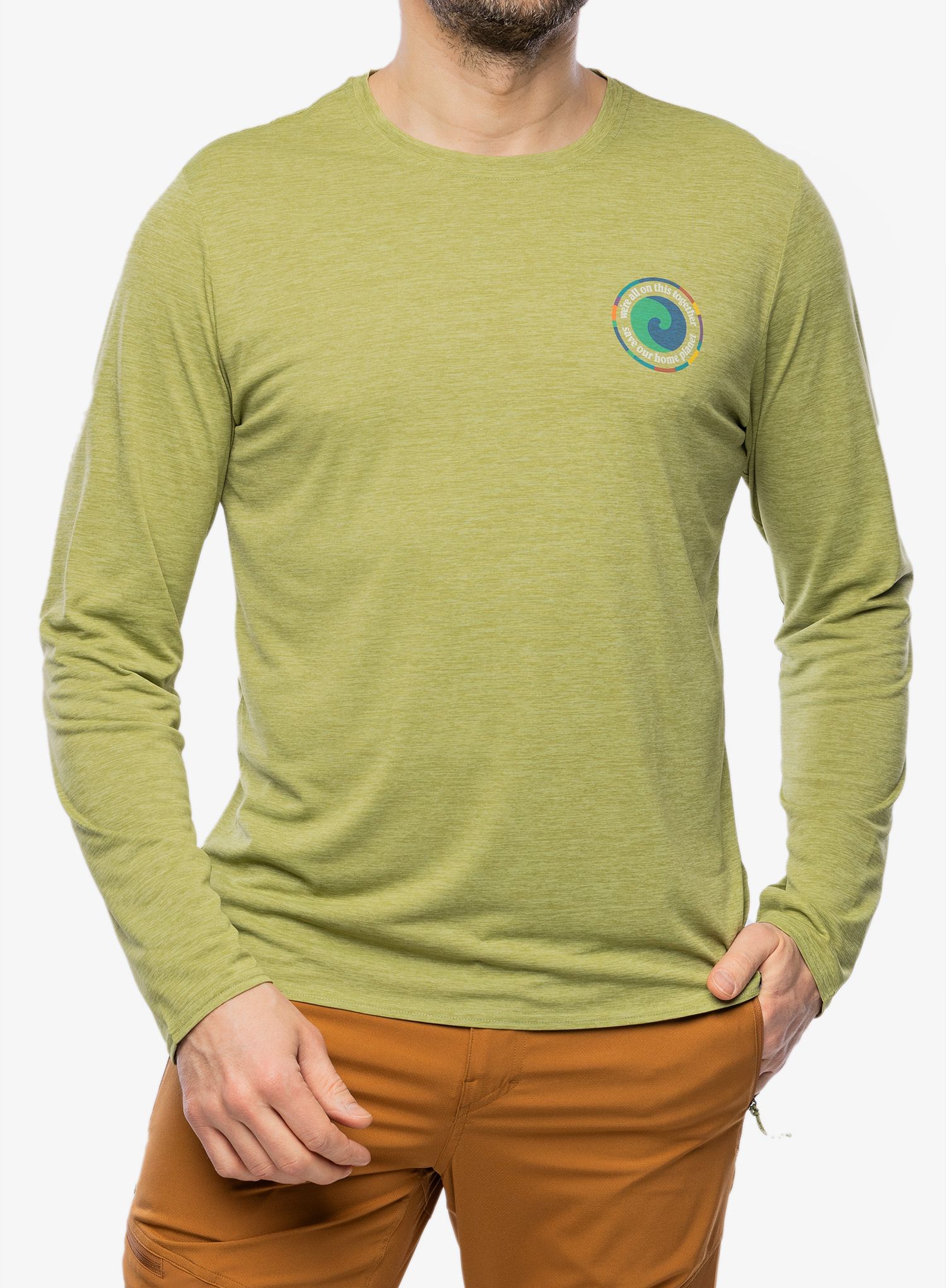 Mikina bez kapuce Patagonia L/S Cap Cool Daily Graphic Shirt - unity fitz/green