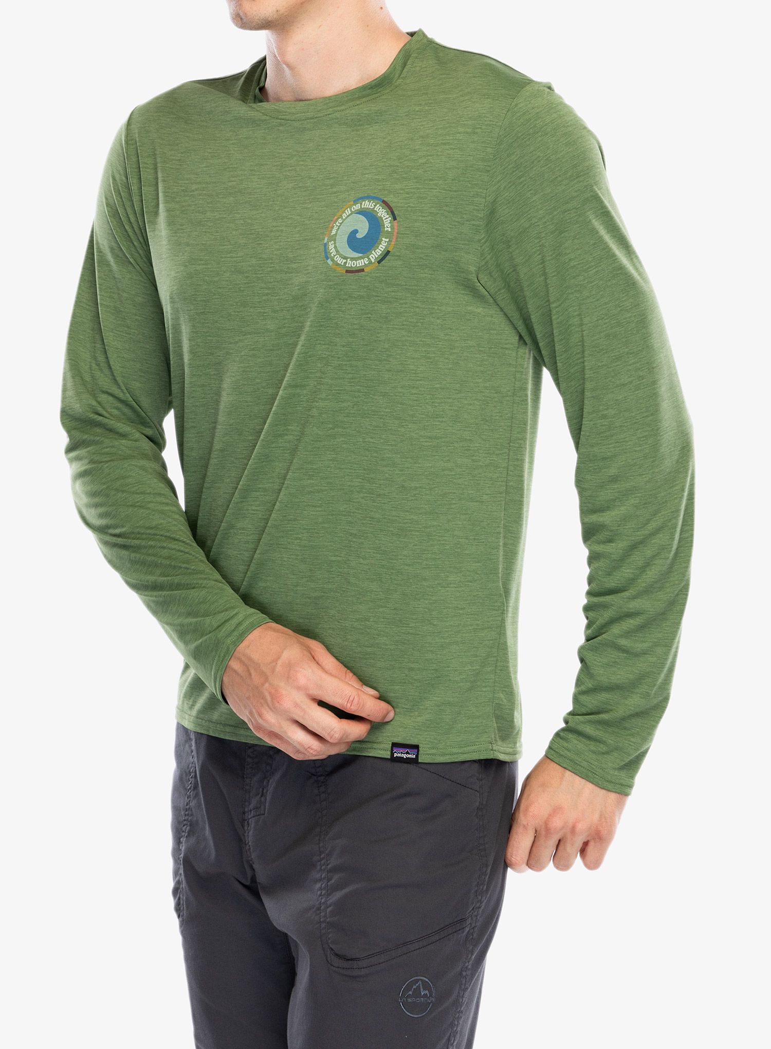 Longsleeve Patagonia L/S Cap Cool Daily Graphic Shirt - unity fitz terrain green x-dye