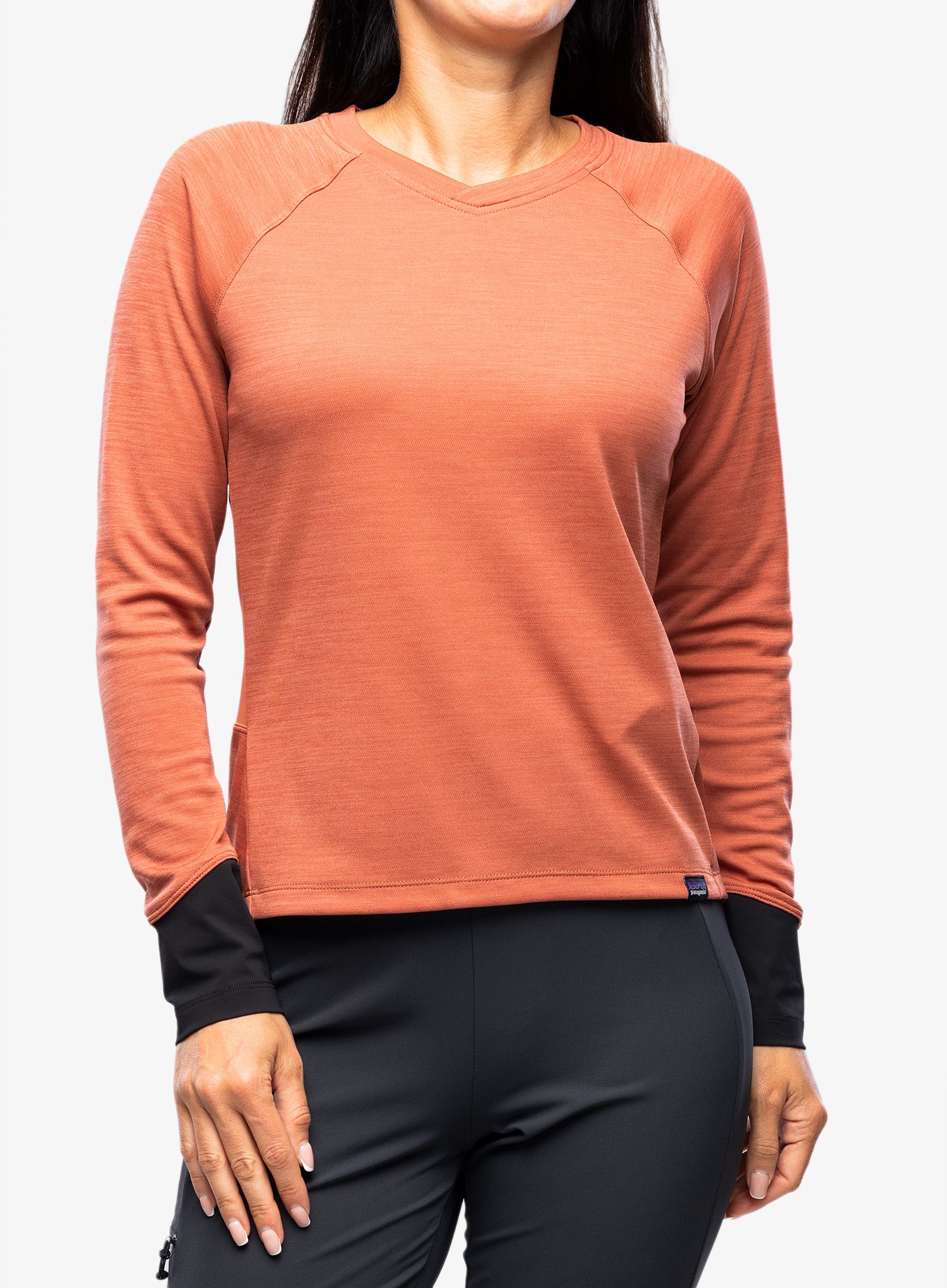 Cyklistická mikina dámská Patagonia L/S Dirt Craft Jersey - burl red