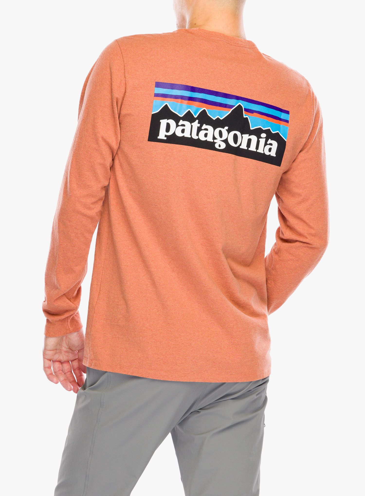 Mikina bez kapuce Patagonia L/S P-6 Logo Responsibili-Tee - redtail rust