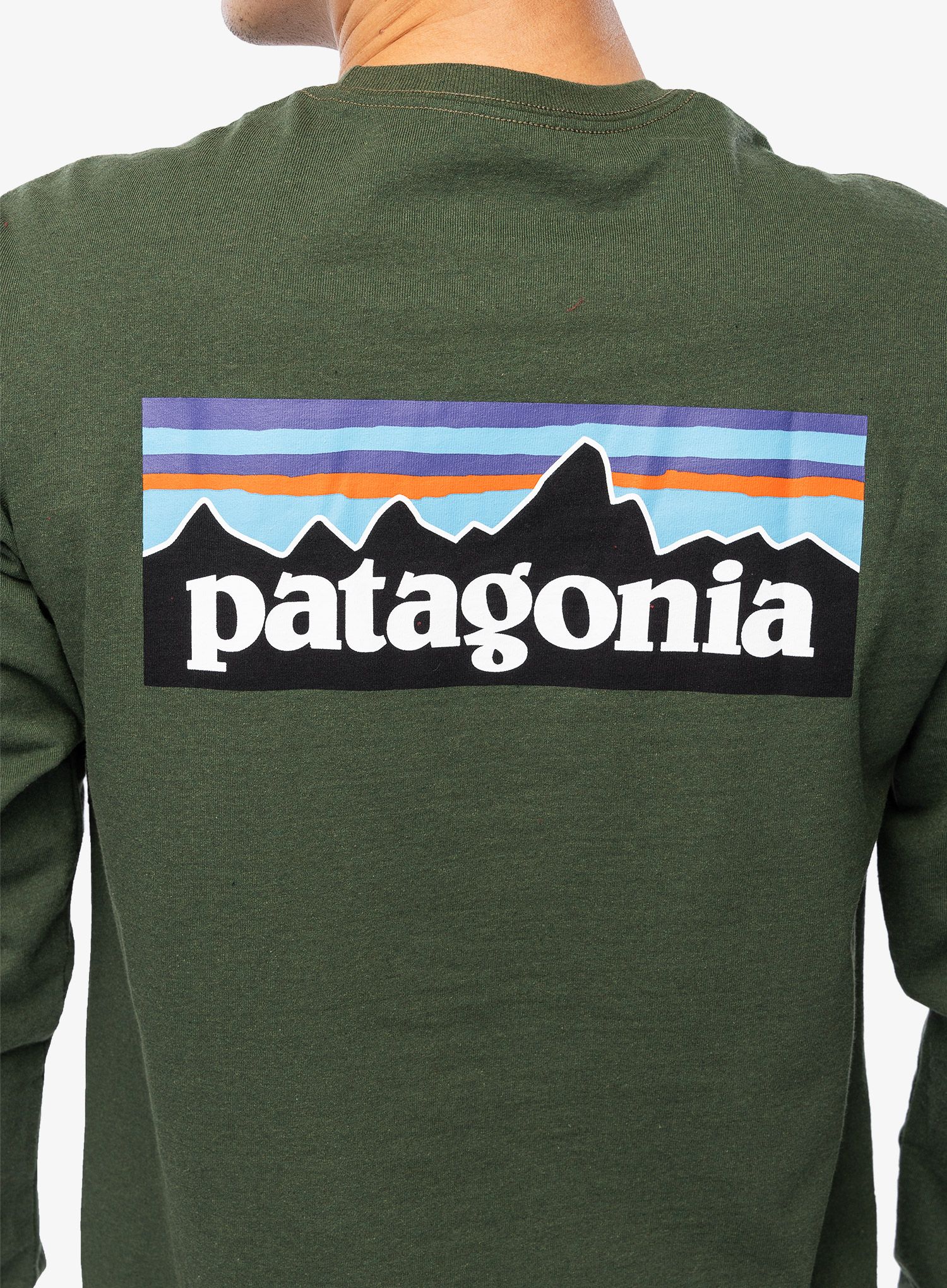 Longsleeve Patagonia L/S P-6 Logo Responsibili-Tee - torrey pine green