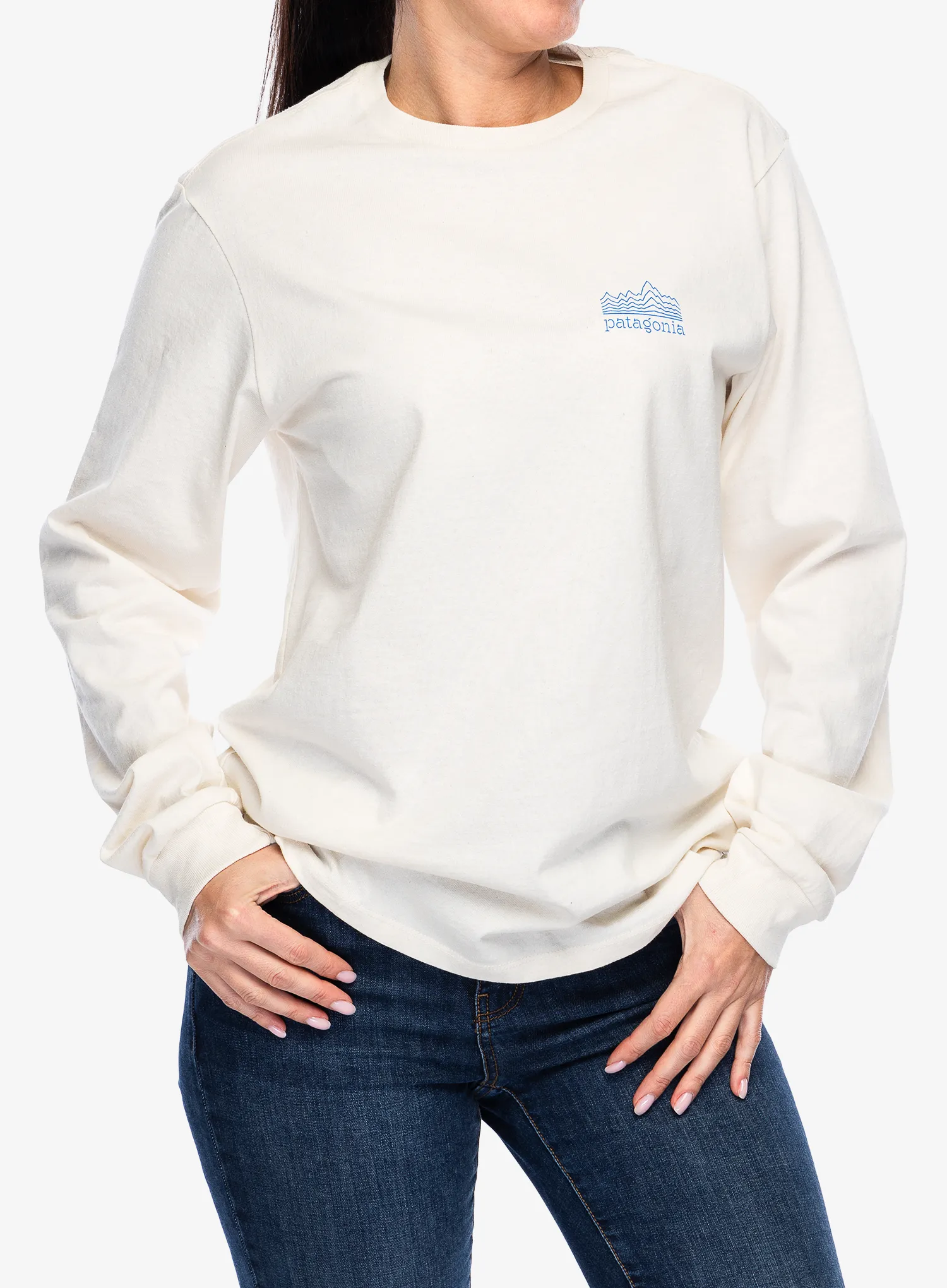 Longsleeve Patagonia L/S Strataspire Responsibili-Tee - birch white
