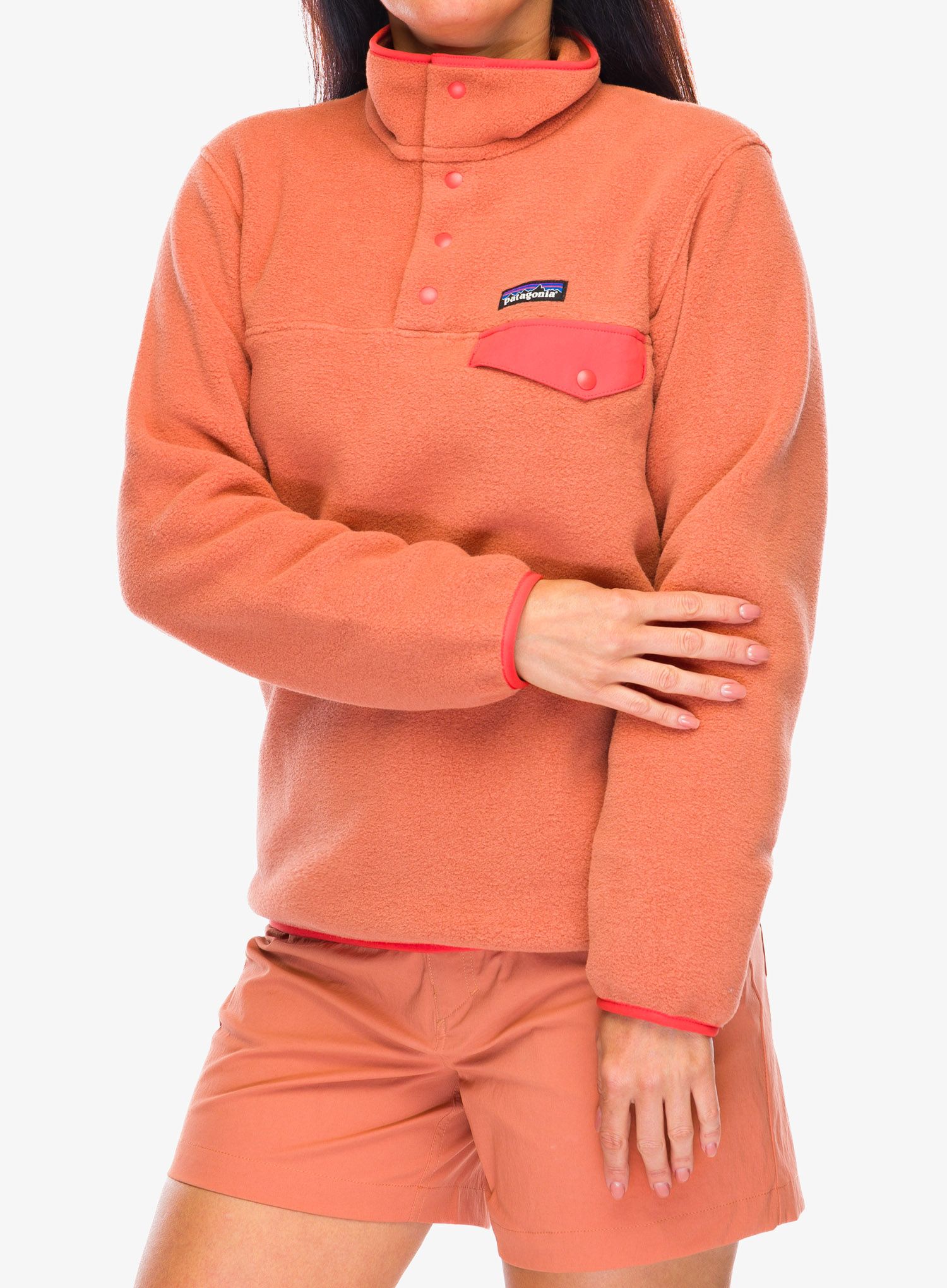 Dámská mikina bez kapuce Patagonia Lightweight Synch Snap-T Pullover - sienna clay