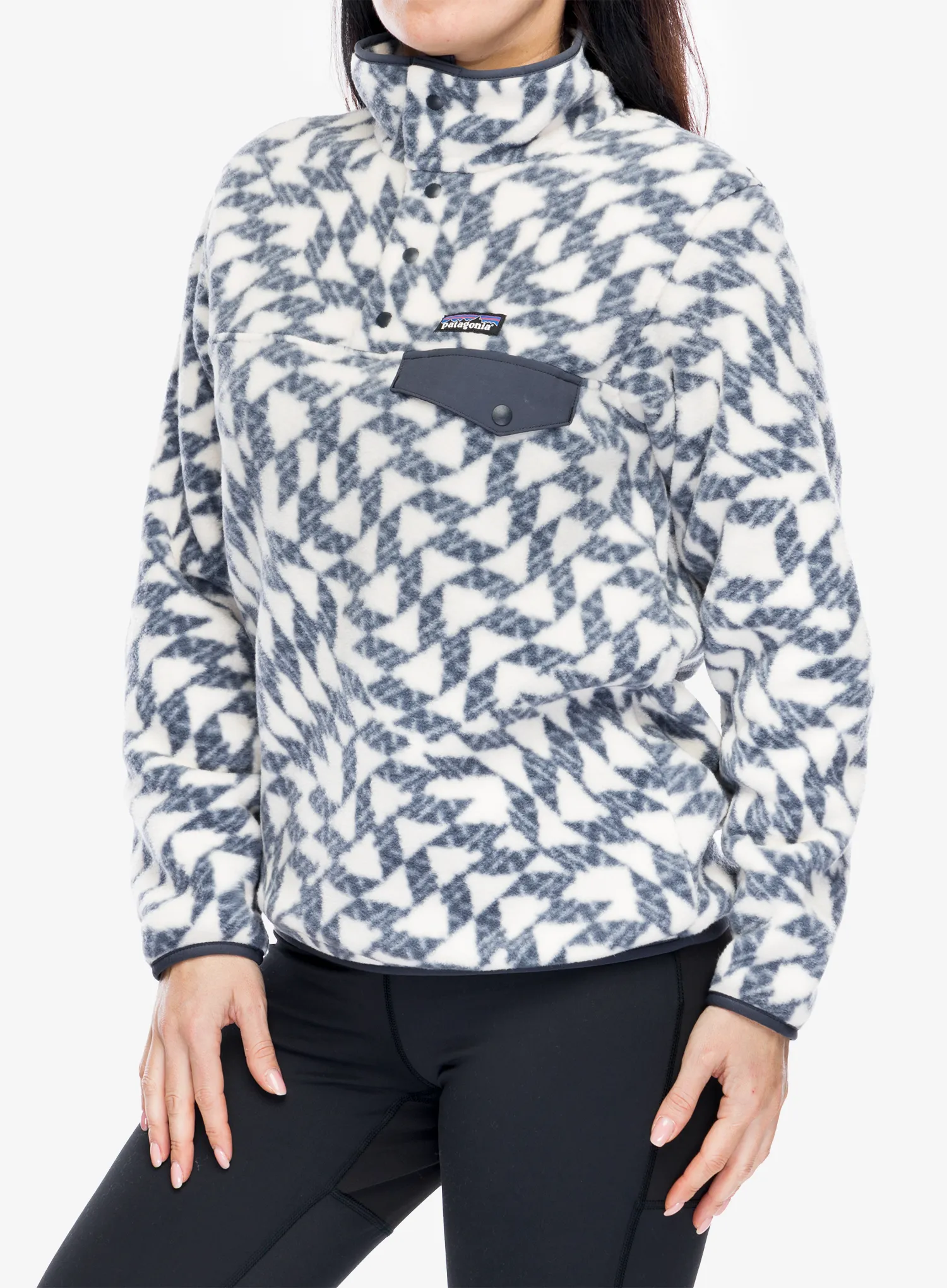 Fleece mikina dámská Patagonia Lightweight Synch Snap-T Pullover - synched flight small natural
