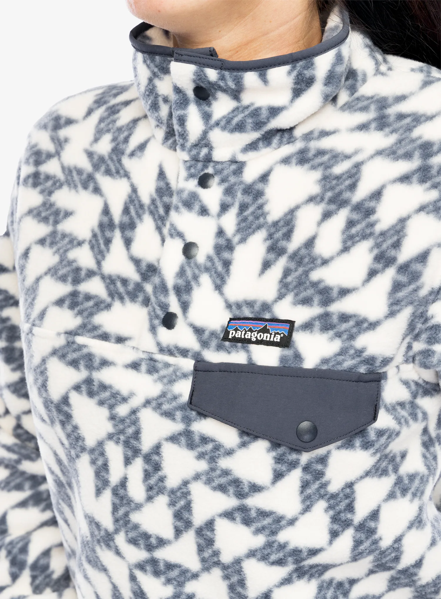 Fleece mikina dámská Patagonia Lightweight Synch Snap-T Pullover - synched flight small natural