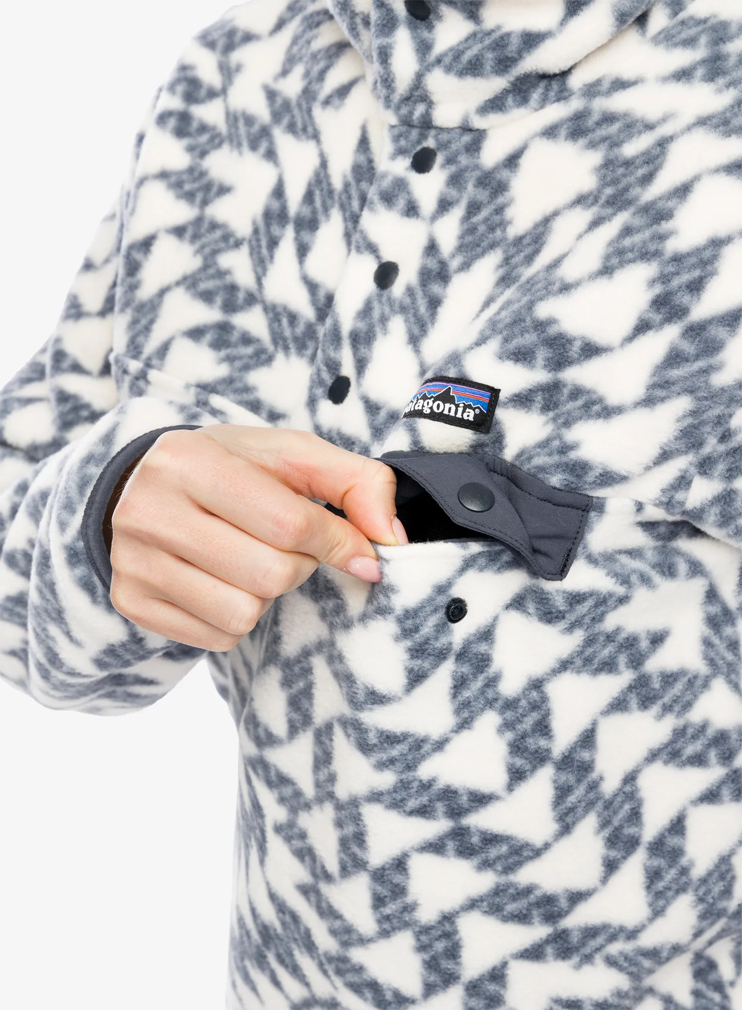 Fleece mikina dámská Patagonia Lightweight Synch Snap-T Pullover - synched flight small natural