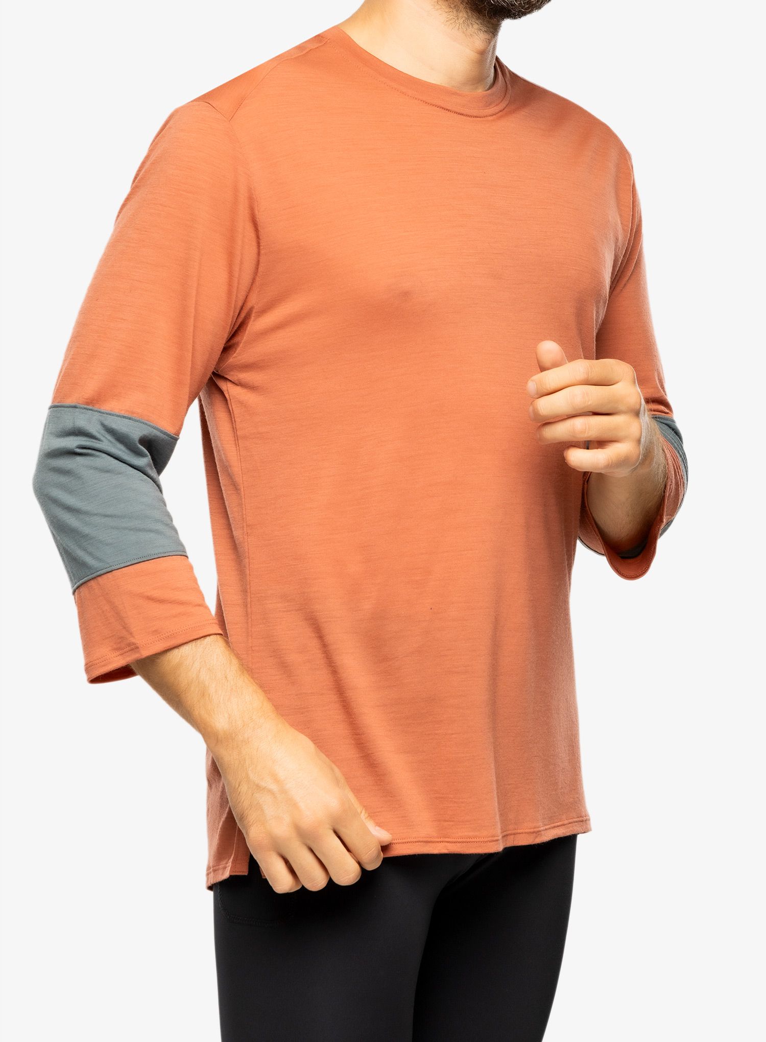 Cyklistické triko Patagonia Merino 3/4 Sleeve Bike Jersey - burl red