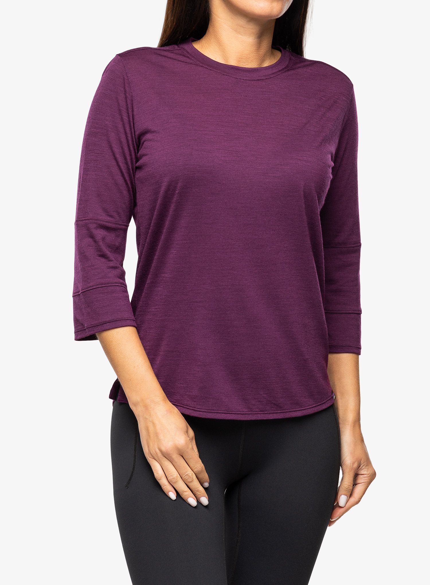 Dámské tričko Patagonia Merino 3/4 Sleeve Bike Jersey - night plum