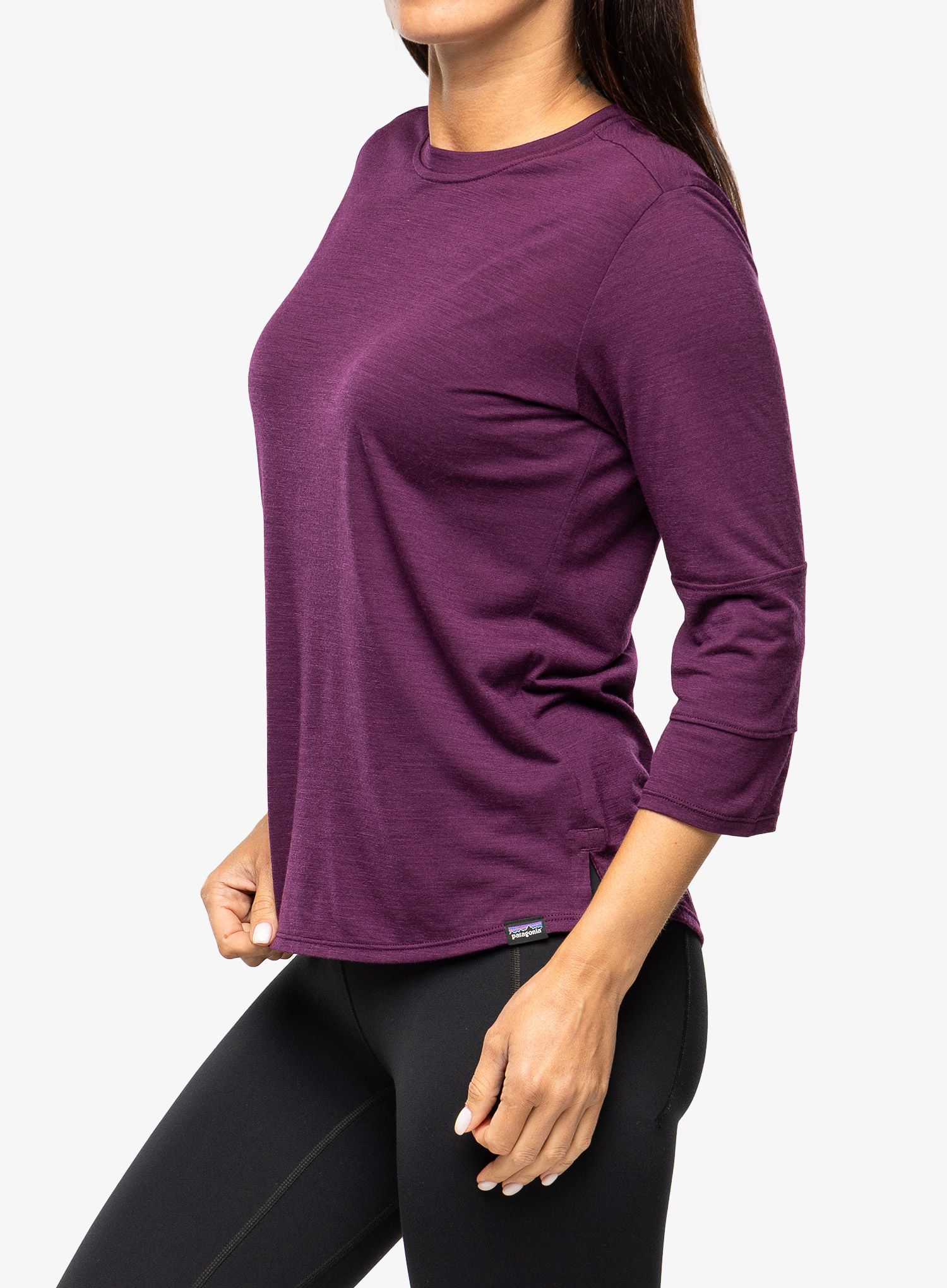 Dámské tričko Patagonia Merino 3/4 Sleeve Bike Jersey - night plum