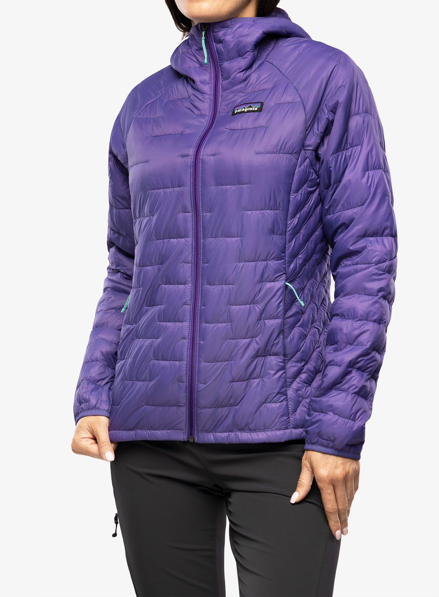 Zateplená bunda dámská Patagonia Micro Puff Hoody - perennial purple