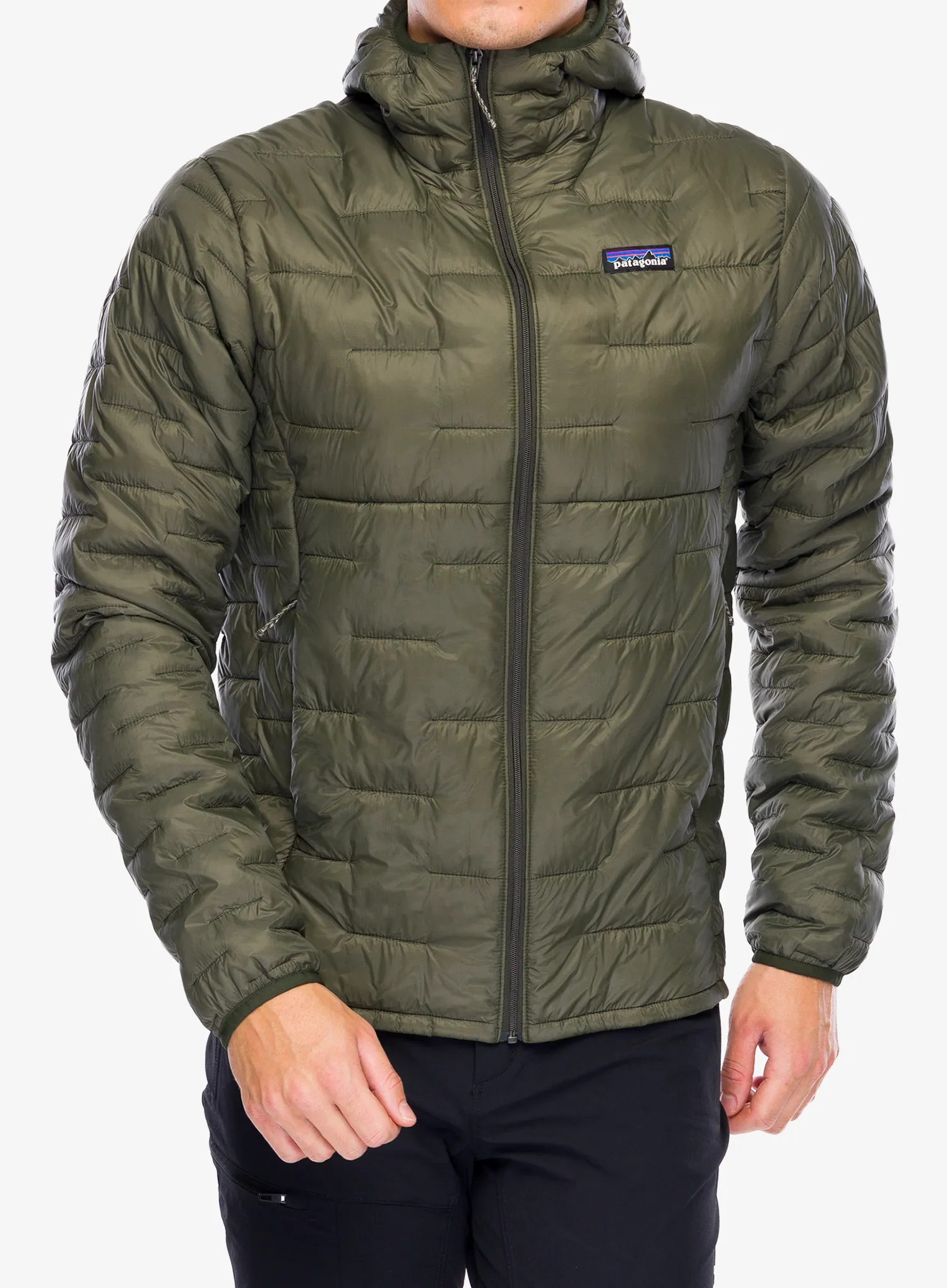 Zateplená bunda Patagonia Micro Puff Hoody - pine needle green