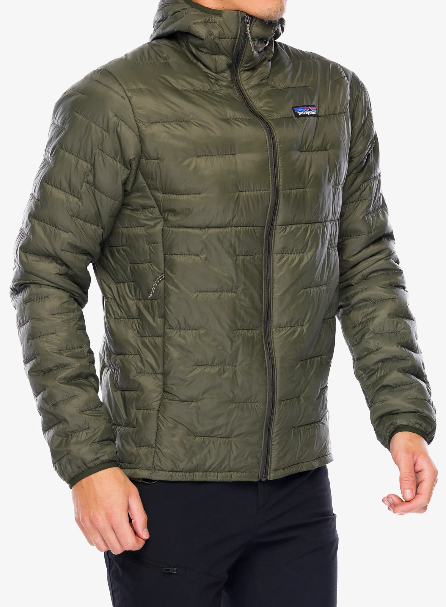 Zateplená bunda Patagonia Micro Puff Hoody - pine needle green