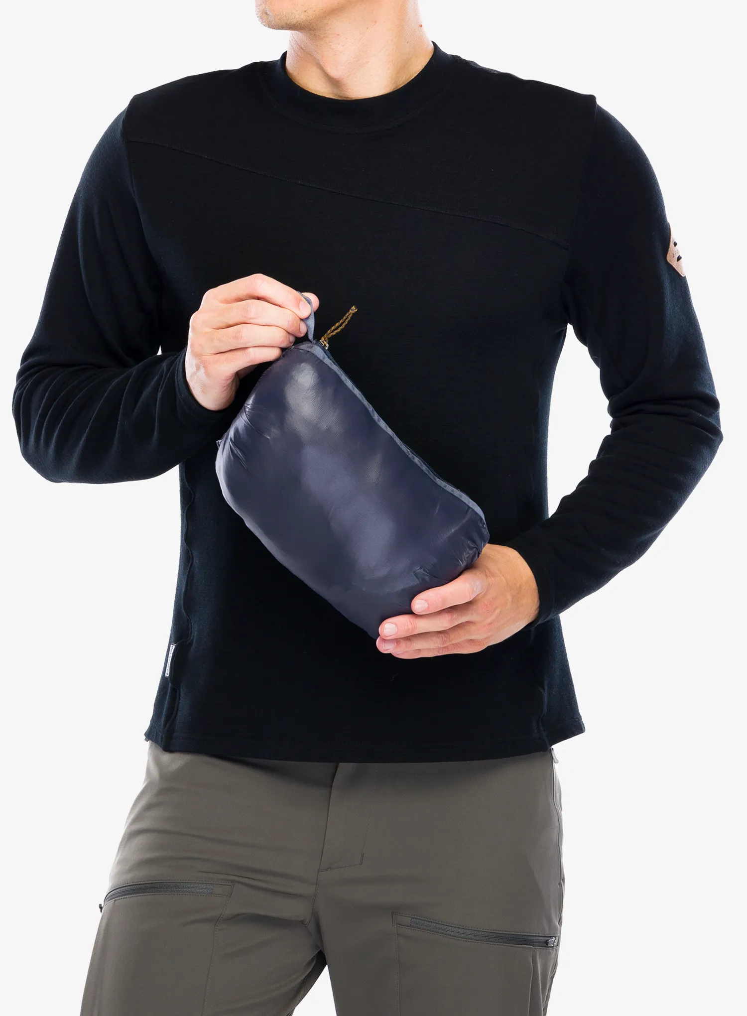 Zateplená bunda Patagonia Micro Puff Hoody - smolder blue/raptor brown blk