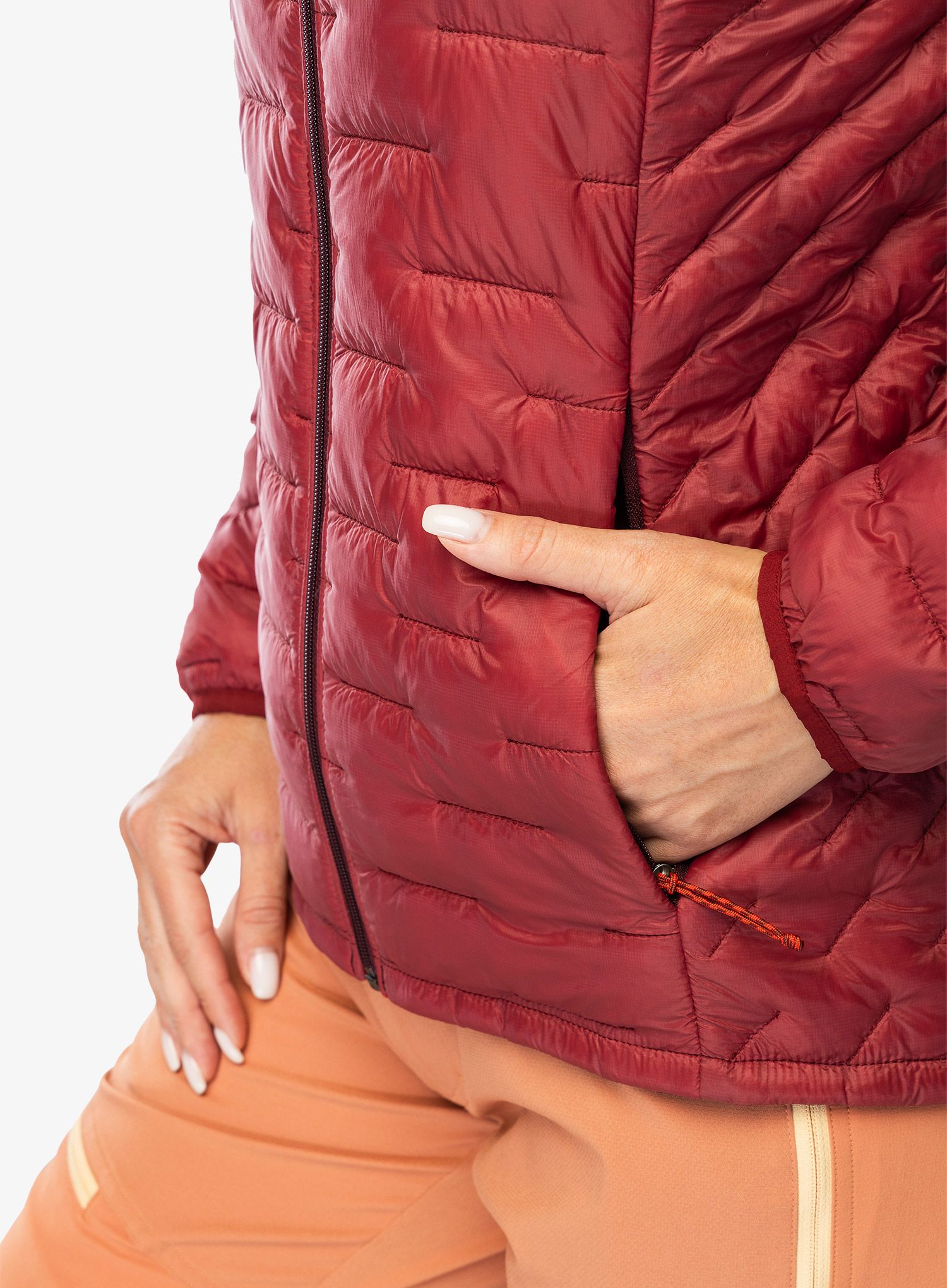 Zateplená bunda dámská Patagonia Micro Puff Hoody - oxide red