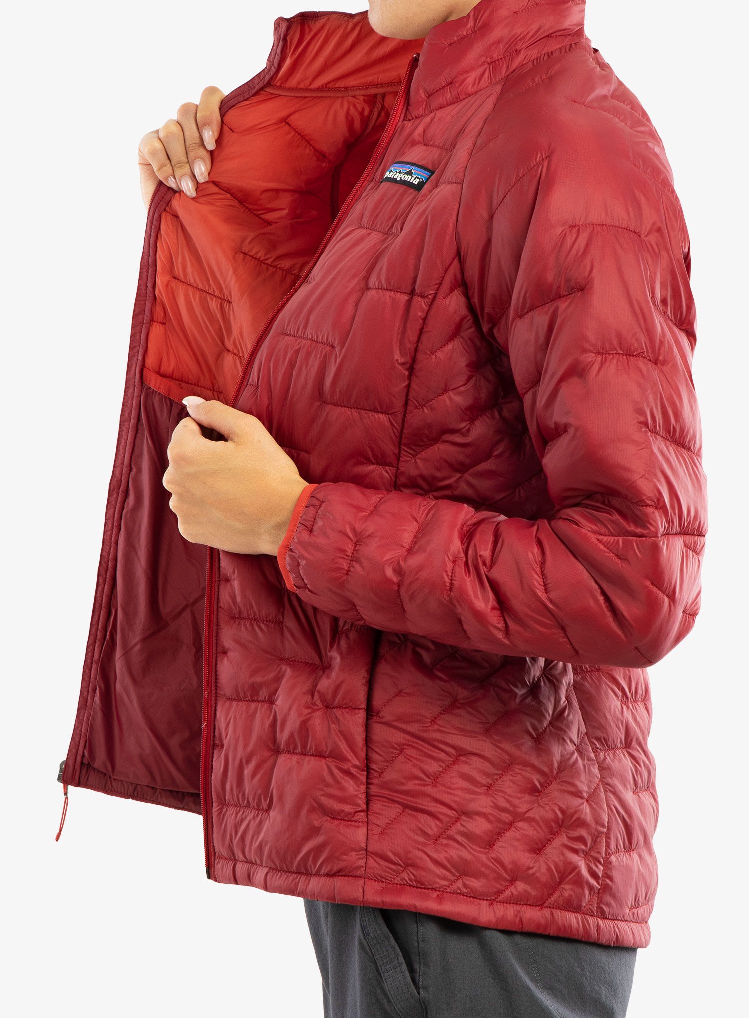 Dámská zateplená bunda Patagonia Micro Puff Jacket - wax red