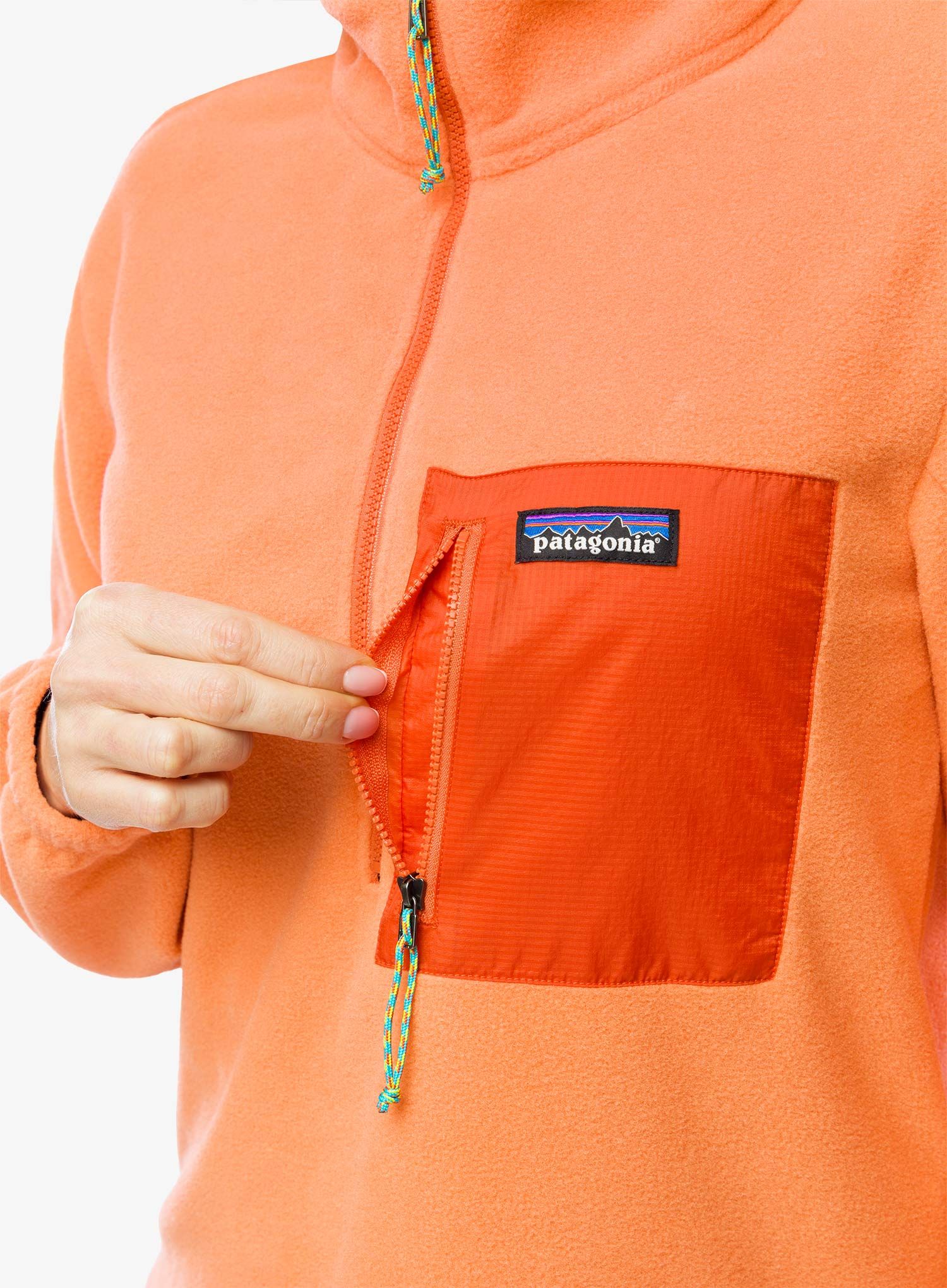 Dámská mikina bez kapuce Patagonia Microdini 1/2 Zip P/O - coho coral