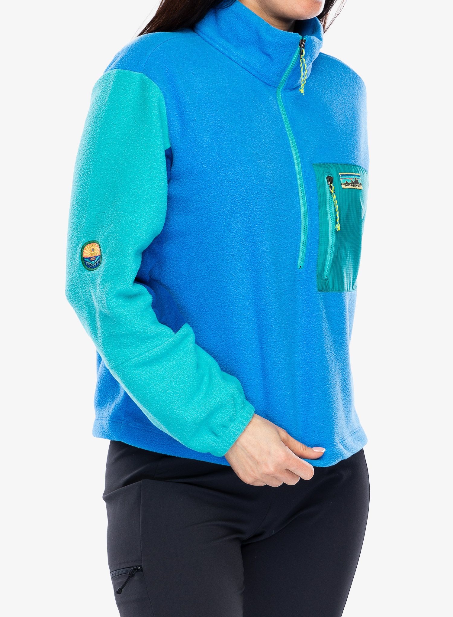 Dámská mikina se zipem Patagonia Microdini 1/2 Zip P/O - vessel blue
