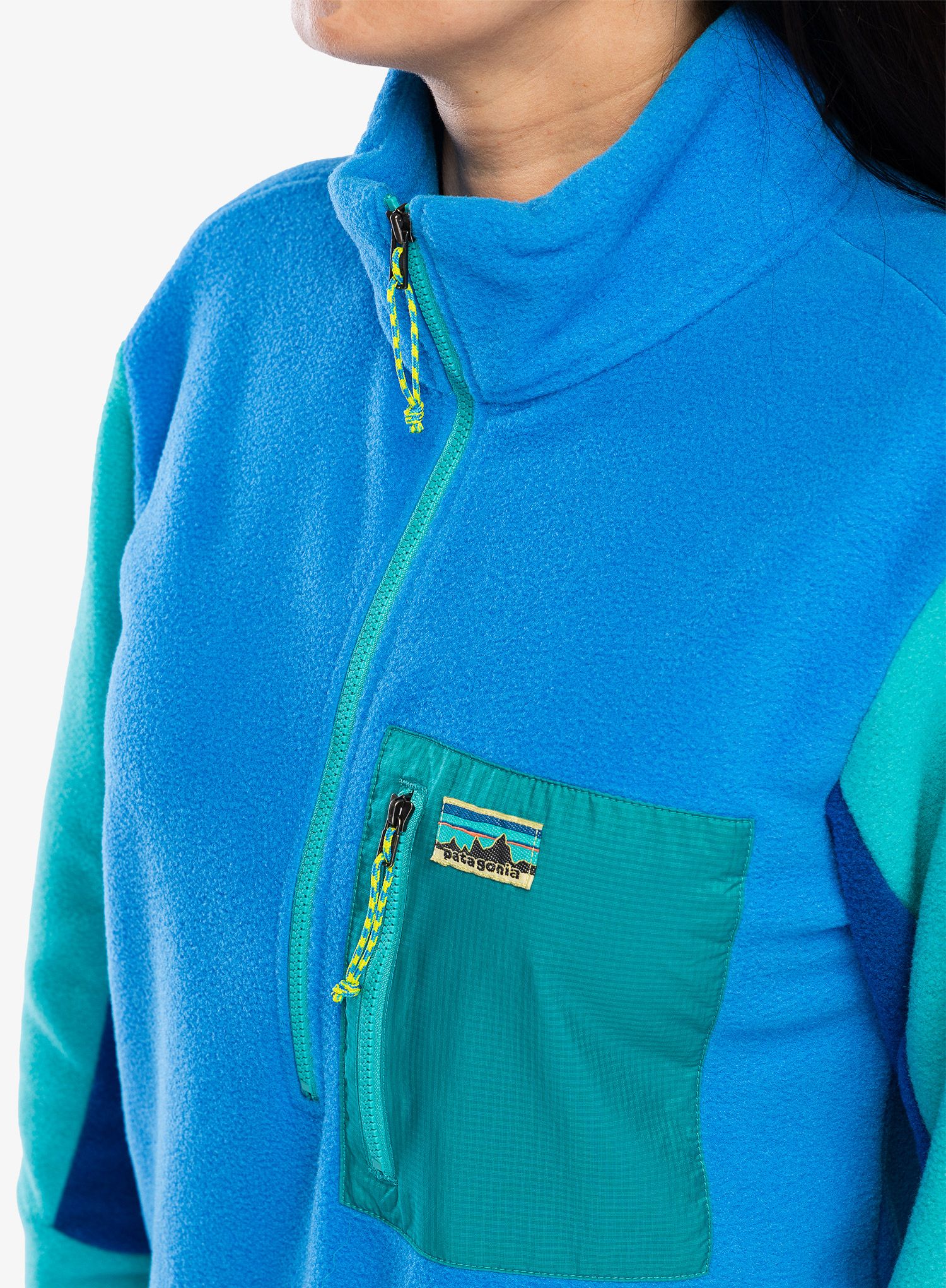 Dámská mikina se zipem Patagonia Microdini 1/2 Zip P/O - vessel blue