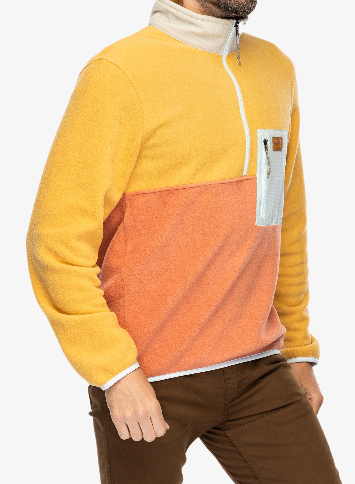 Mikina se zipem Patagonia Microdini 1/2 Zip - sienna clay