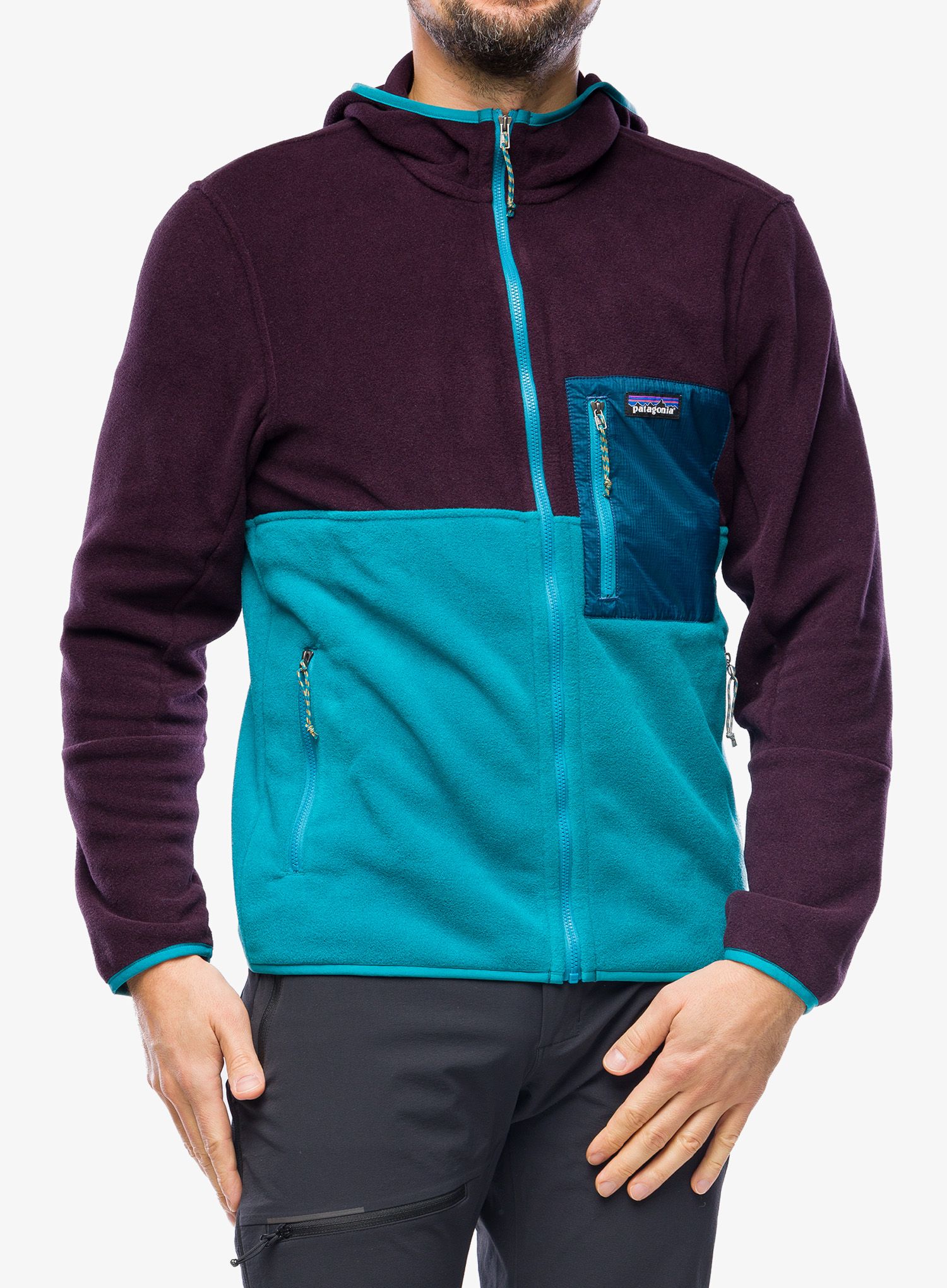Mikina s kapucí Patagonia Microdini Hoody - belay blue