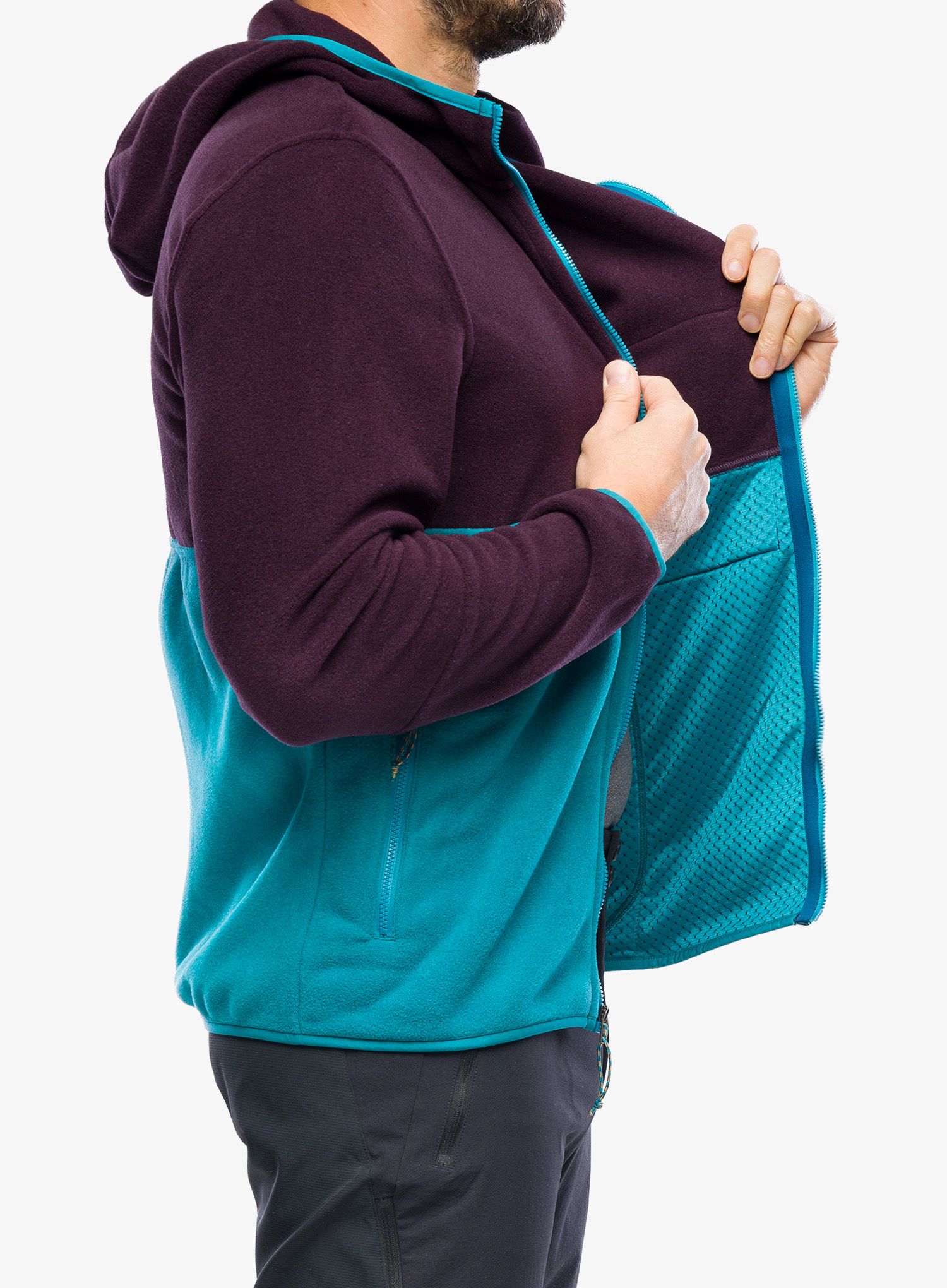 Mikina s kapucí Patagonia Microdini Hoody - belay blue
