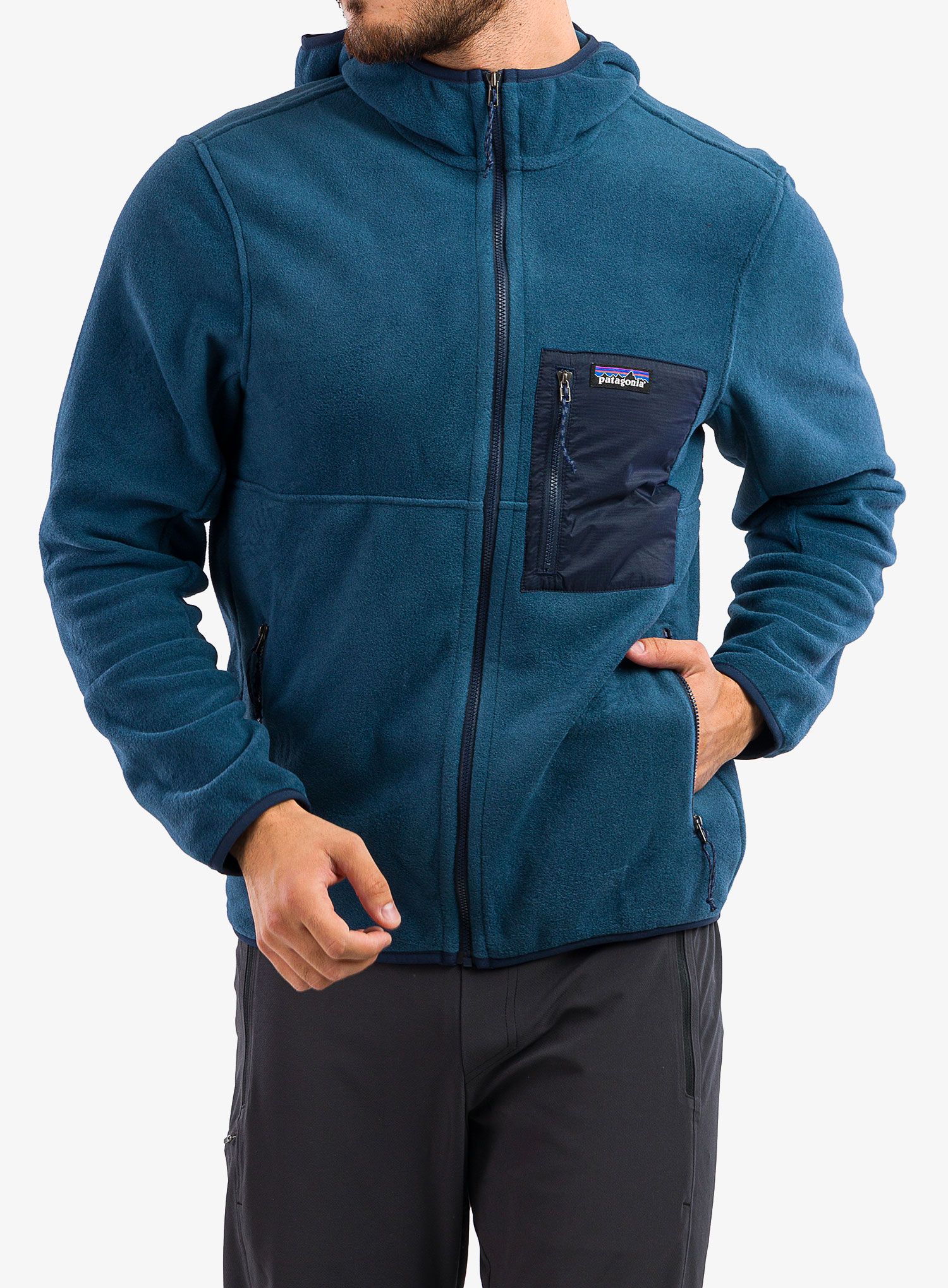 Mikina s kapucí Patagonia Microdini Hoody - tidepool blue