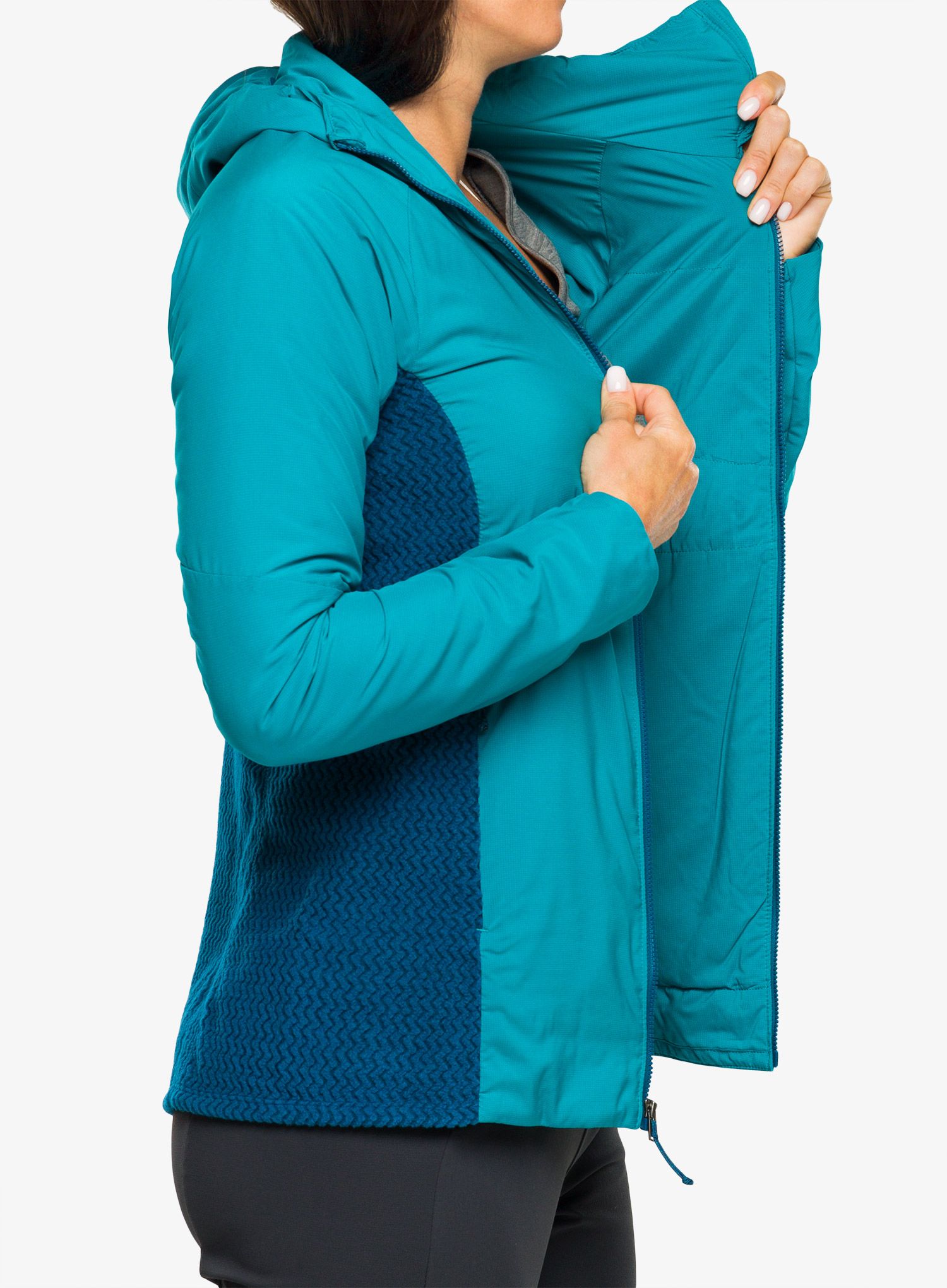 Dámská bunda Patagonia Nano-Air Light Hybrid Hoody - belay blue
