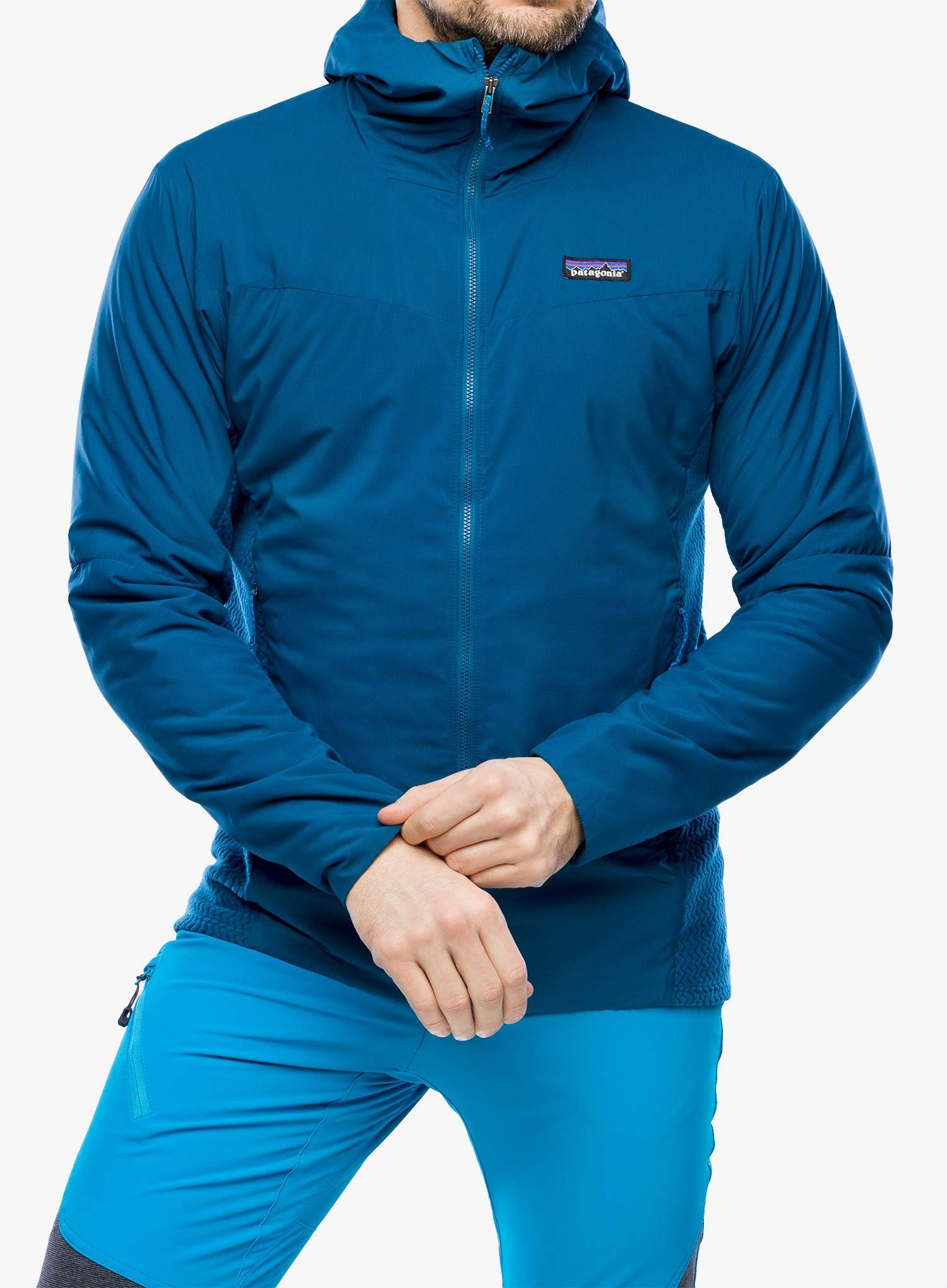 Hybridní bunda Patagonia Nano-Air Light Hybrid Hoody - lagom blue