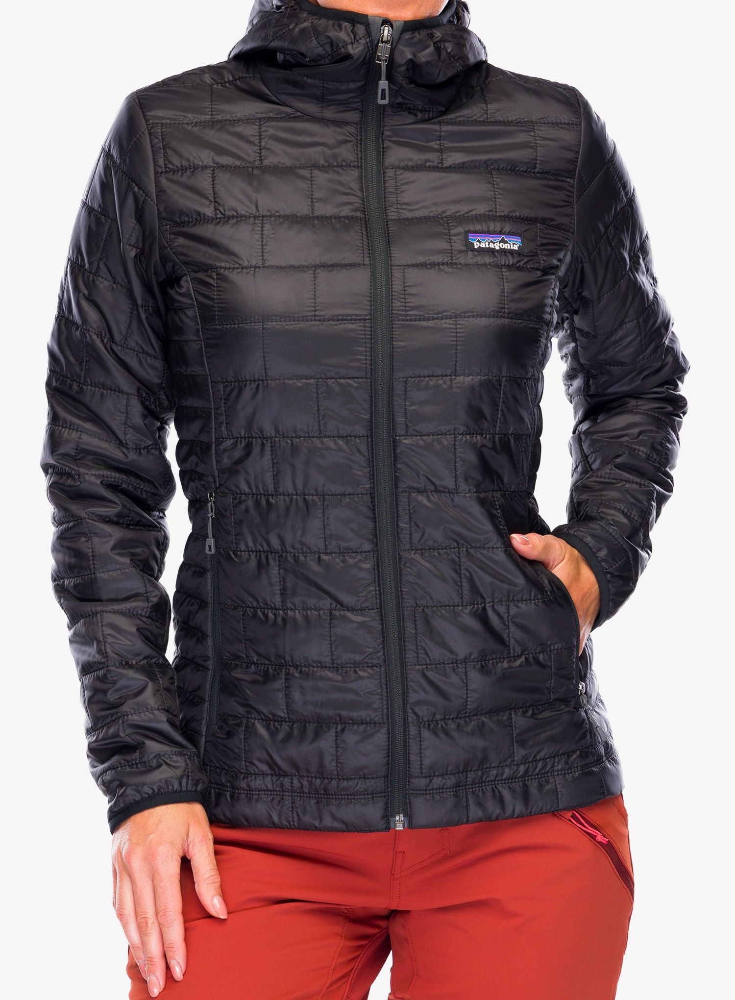 Dámská zateplená bunda Patagonia Nano Puff Hoody - black