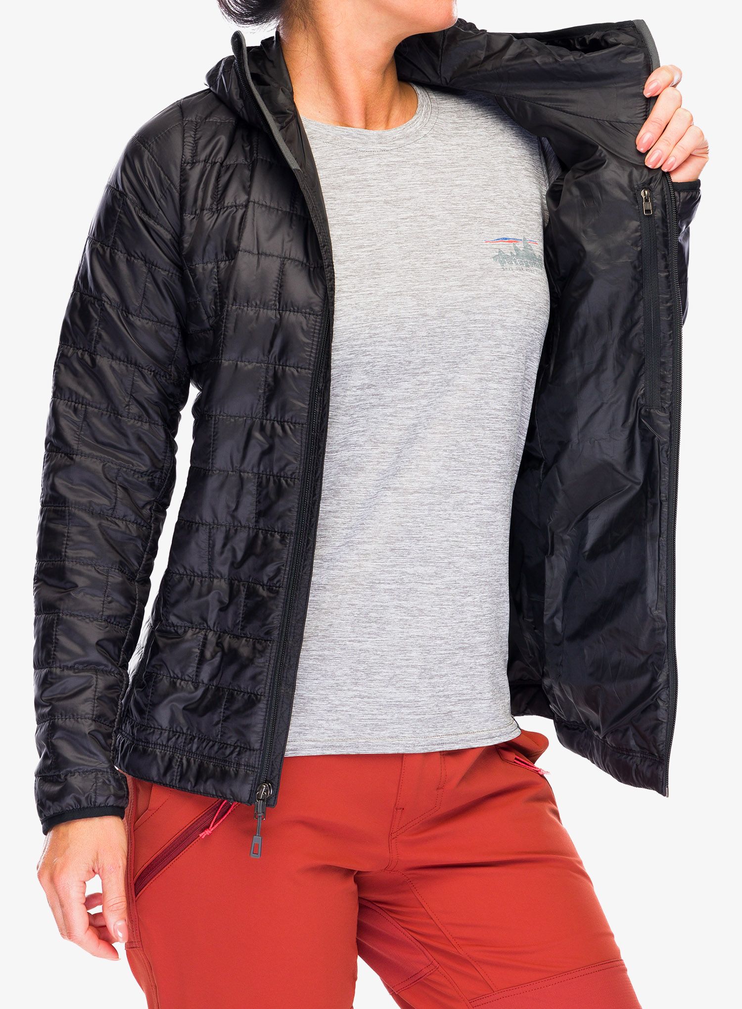 Dámská zateplená bunda Patagonia Nano Puff Hoody - black
