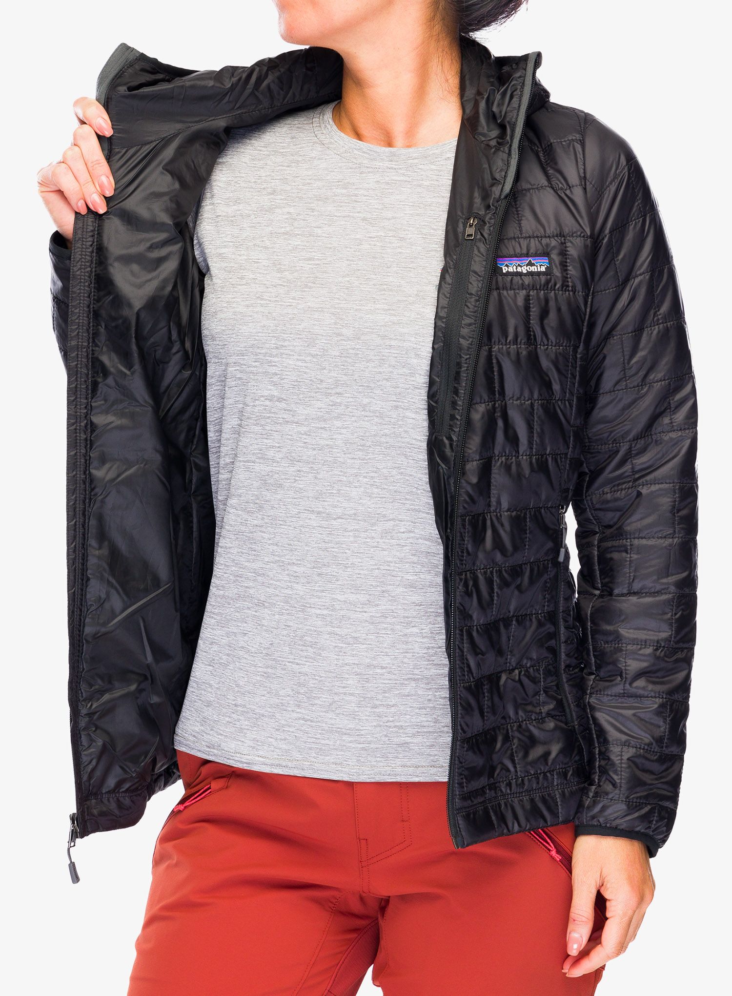 Dámská zateplená bunda Patagonia Nano Puff Hoody - black