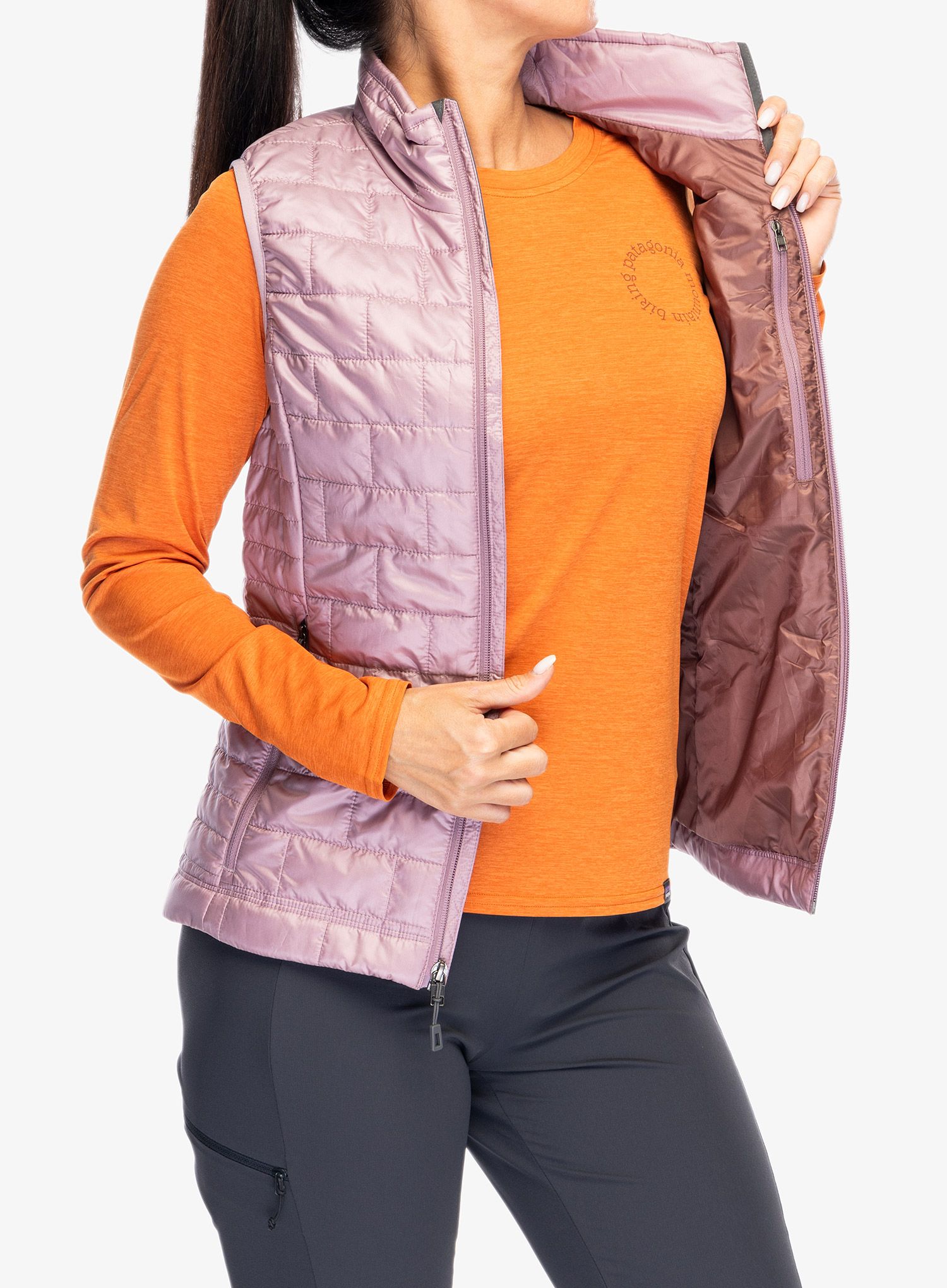 Vesta dámská Patagonia Nano Puff Vest - stormy mauve