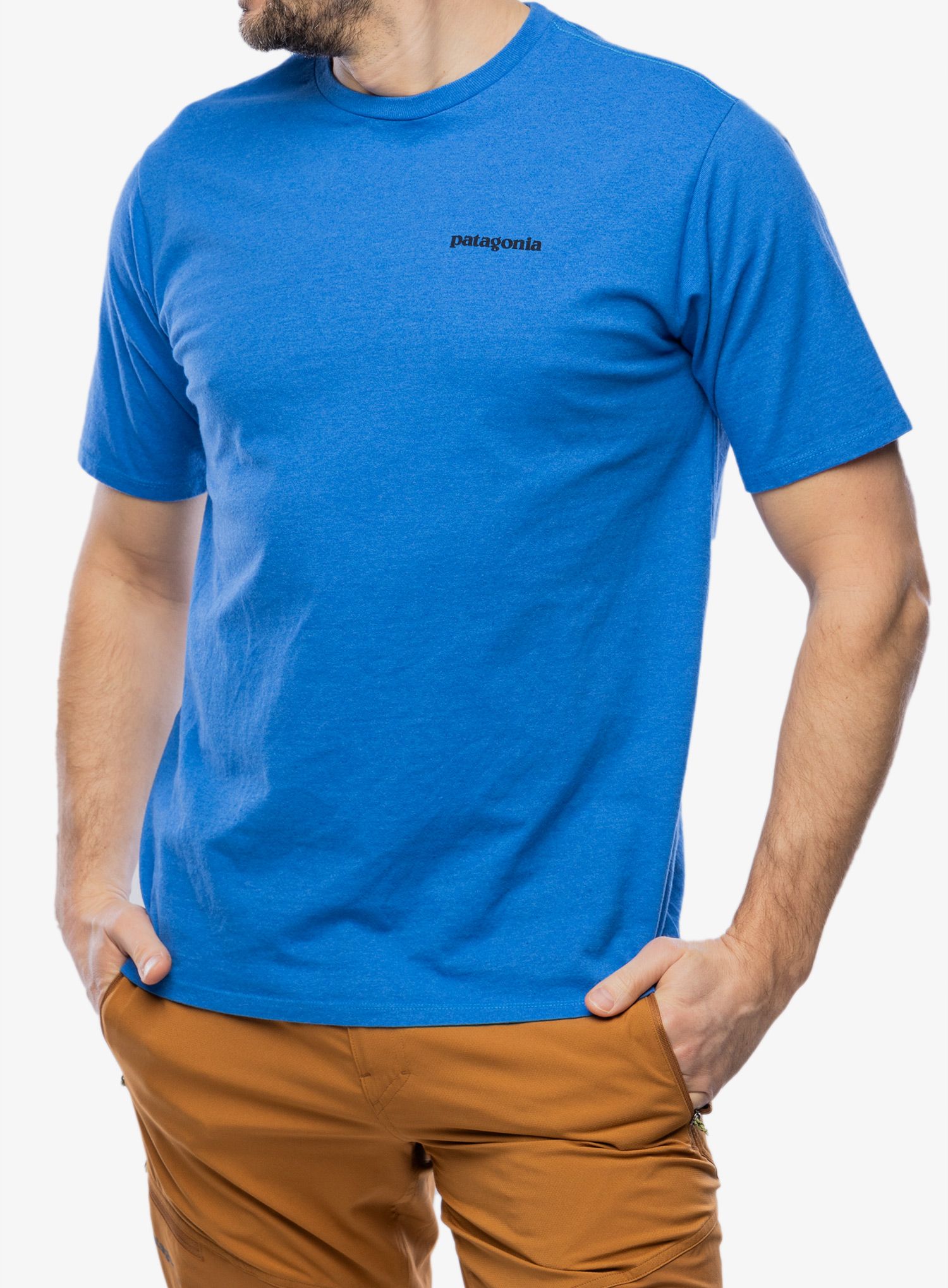 Tričko Patagonia P-6 Logo Responsibili-Tee - p-6 outline/blue