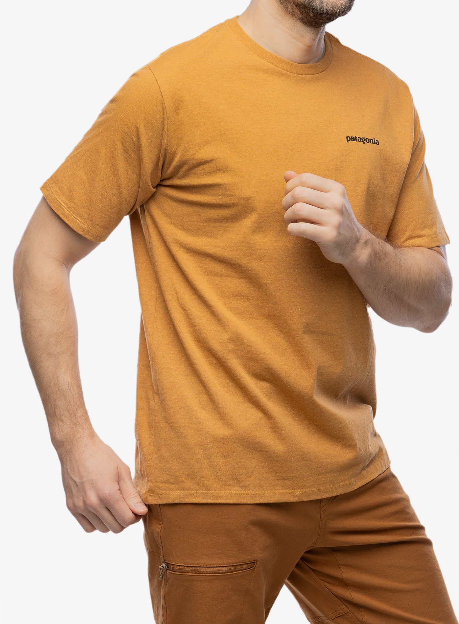 Tričko s potiskem Patagonia P-6 Logo Responsibili-Tee - p-6 outline/golden