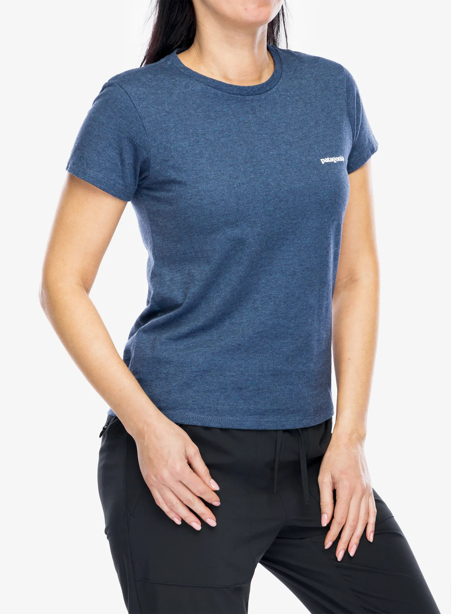 Bavlněné tričko dámské Patagonia P-6 Logo Responsibili-Tee - utility blue