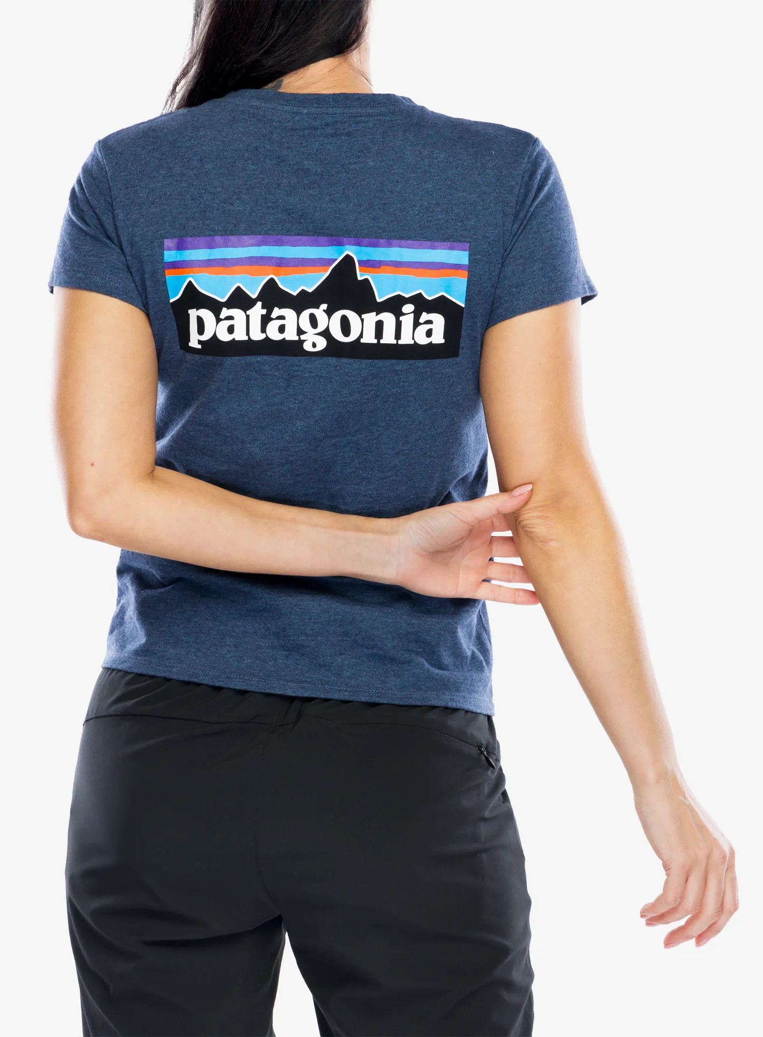Bavlněné tričko dámské Patagonia P-6 Logo Responsibili-Tee - utility blue