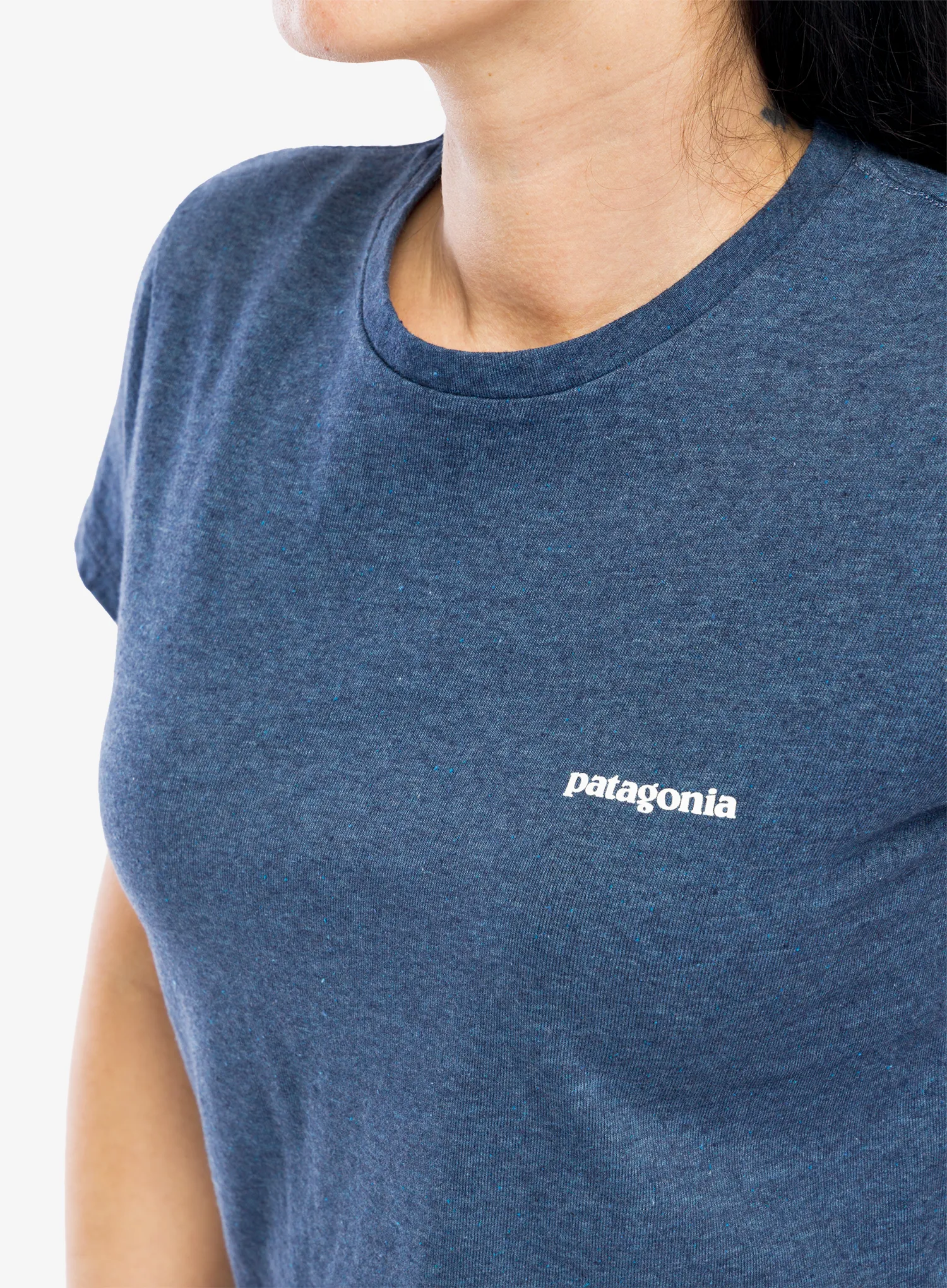 Bavlněné tričko dámské Patagonia P-6 Logo Responsibili-Tee - utility blue