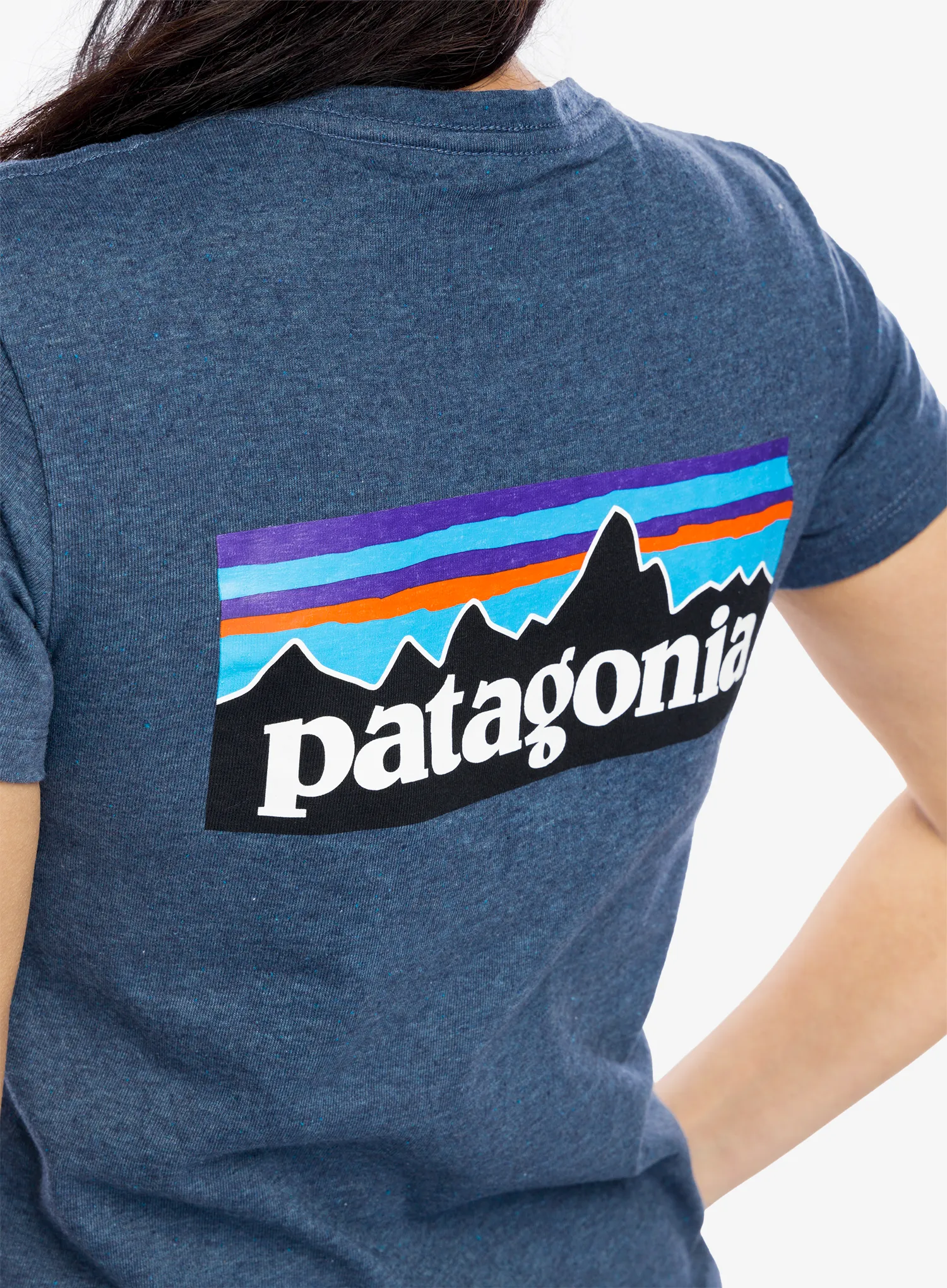 Bavlněné tričko dámské Patagonia P-6 Logo Responsibili-Tee - utility blue