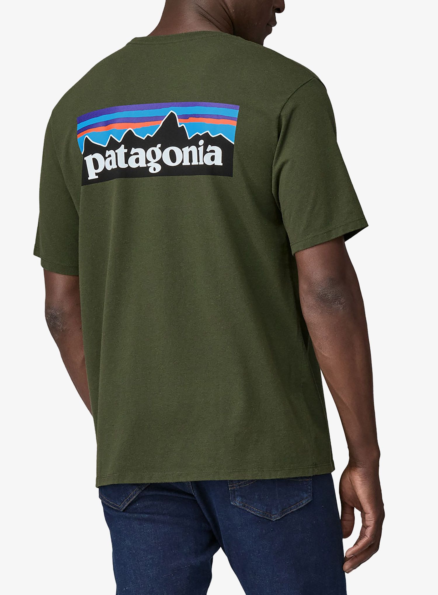 Bavlněné tričko Patagonia P-6 Logo Responsibili-Tee - torrey pine green