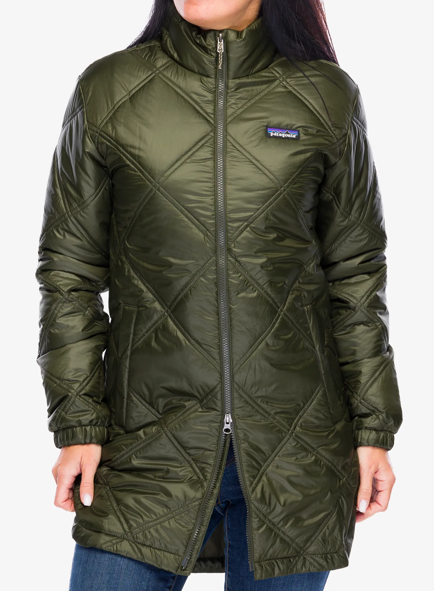 Dámský kabát Patagonia Pine Bank Insulated Parka - pine needle green