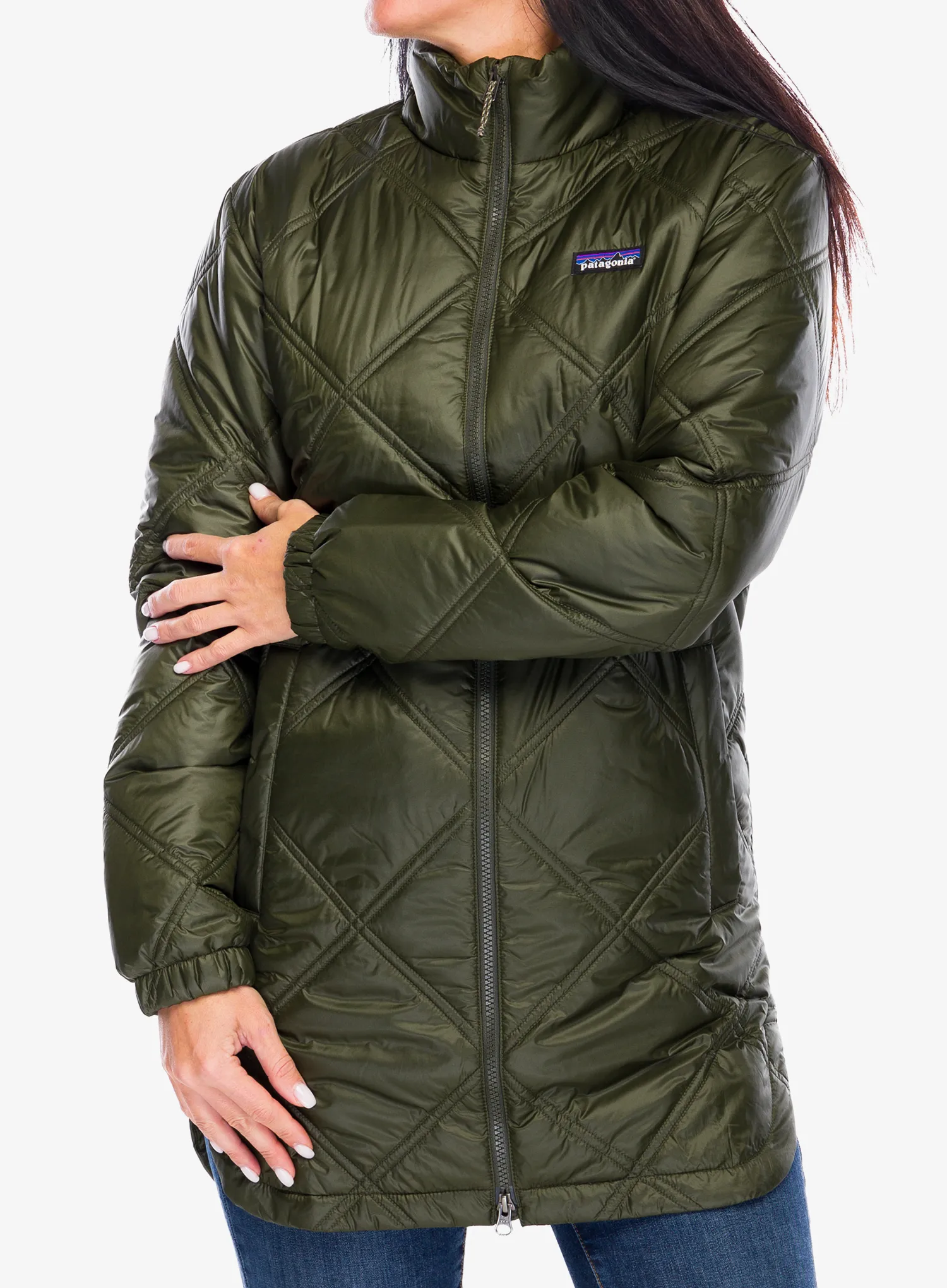 Dámský kabát Patagonia Pine Bank Insulated Parka - pine needle green