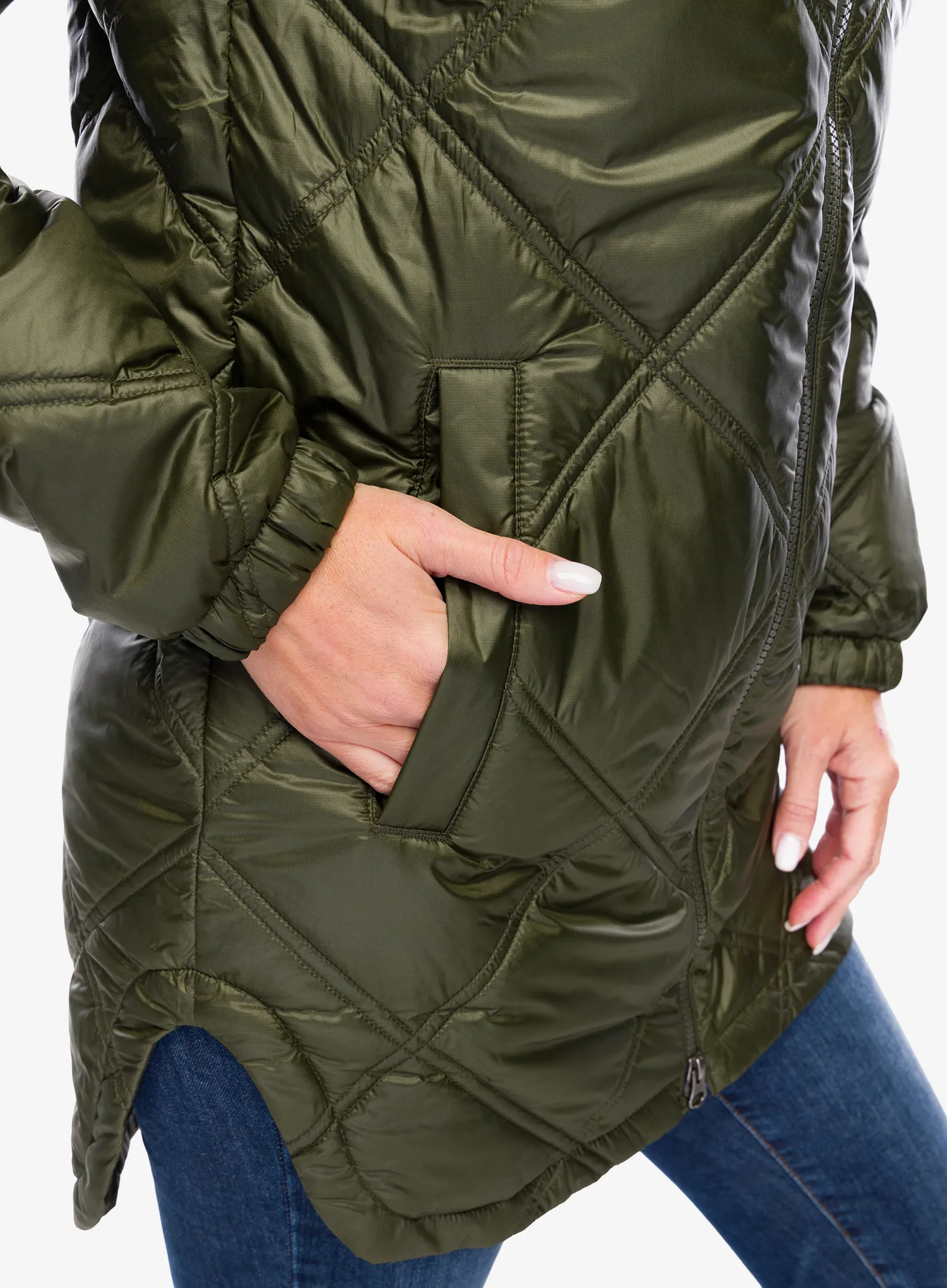 Dámský kabát Patagonia Pine Bank Insulated Parka - pine needle green